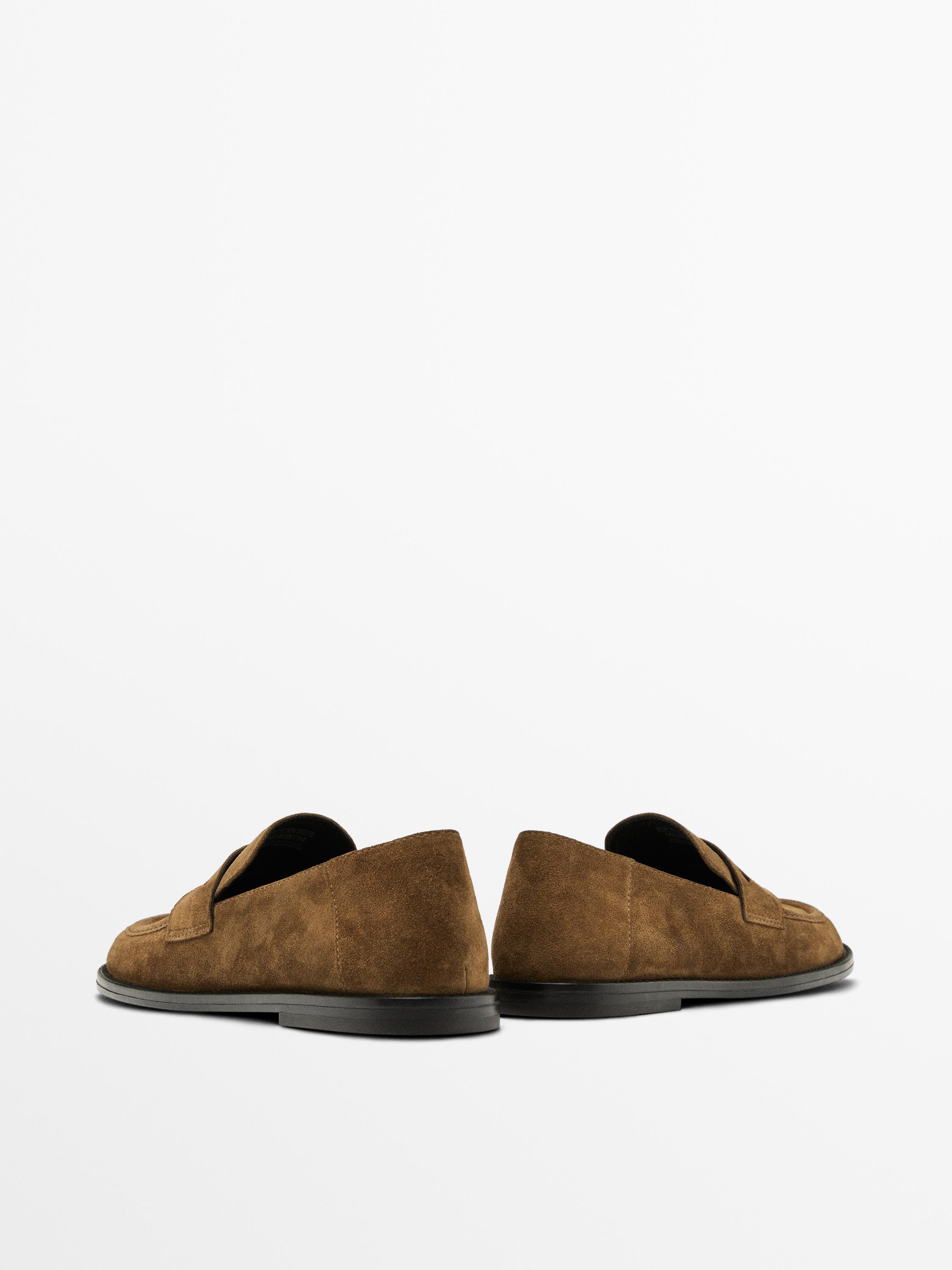 Split leather loafers
