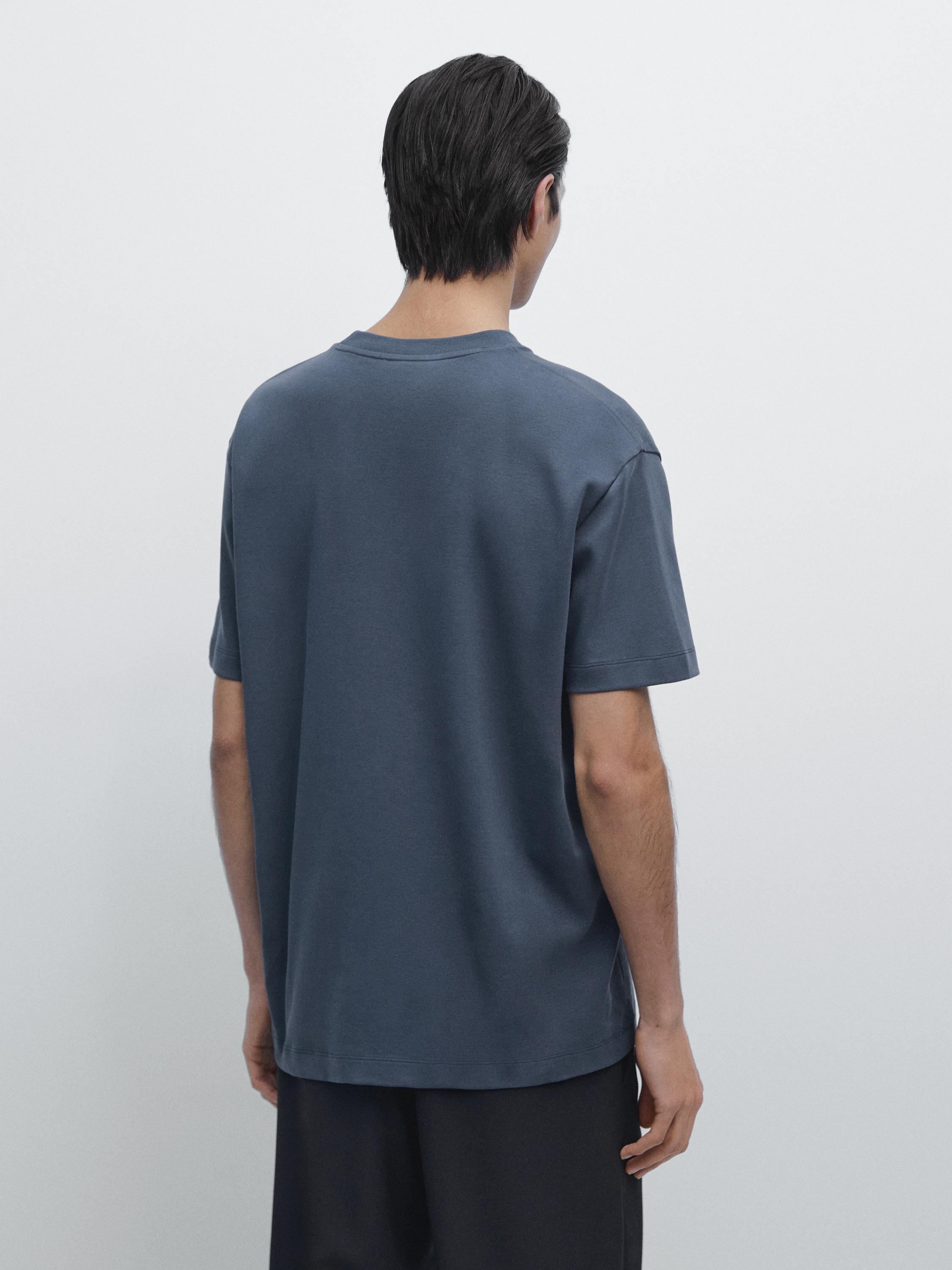 100% cotton short sleeve T-shirt — DEEP BLUE