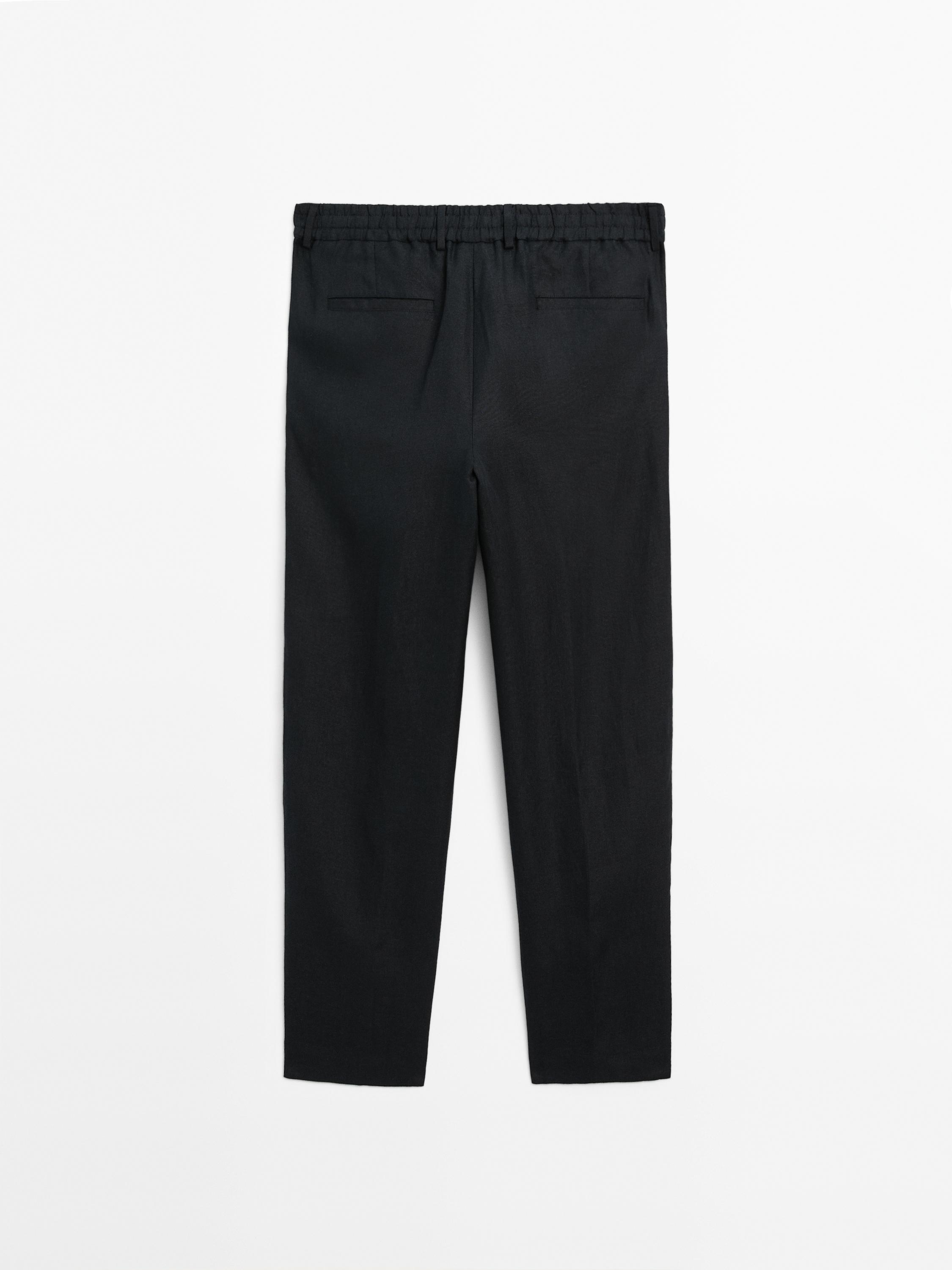 100% linen trousers