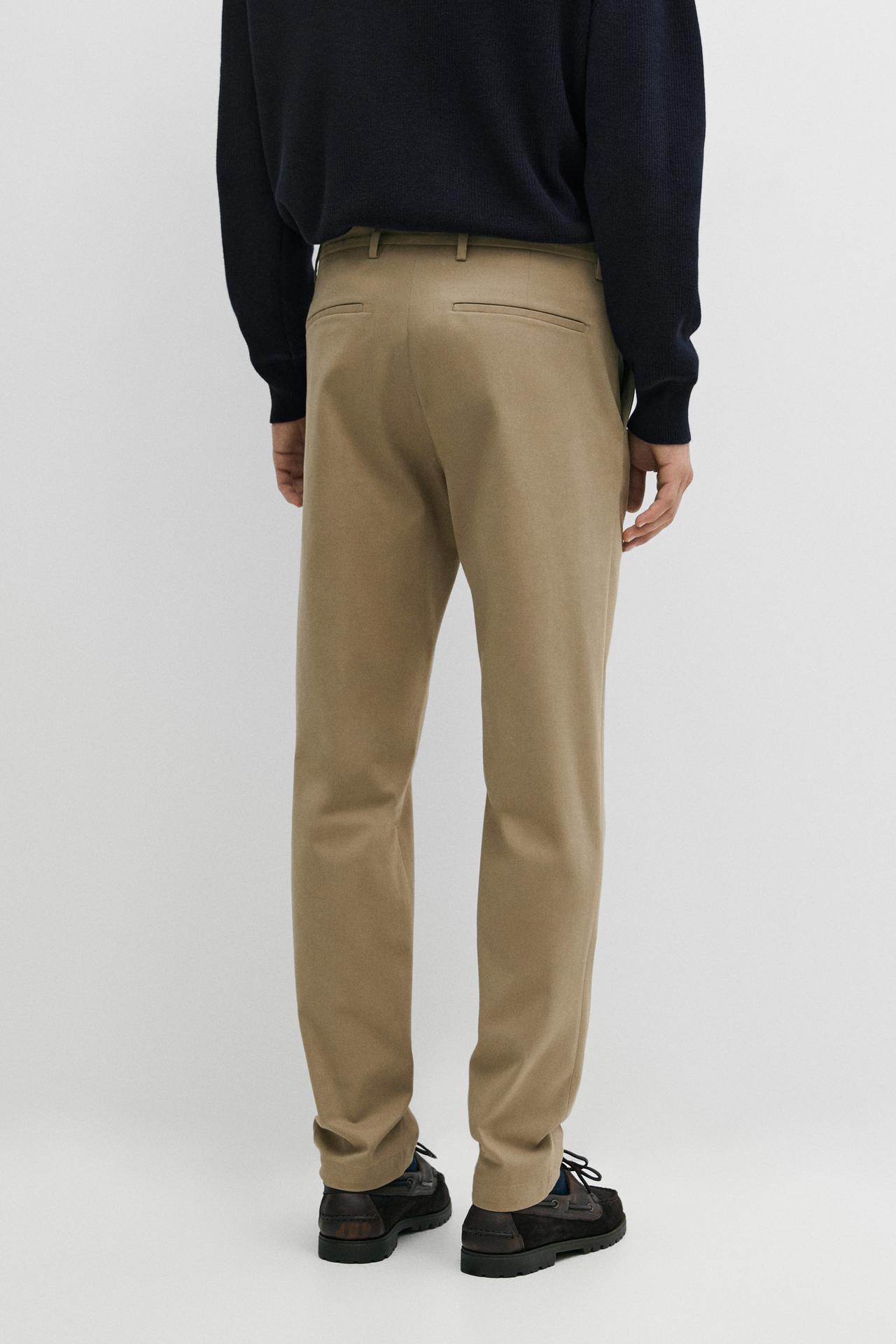 Cotton blend slim fit pants — OCHRE