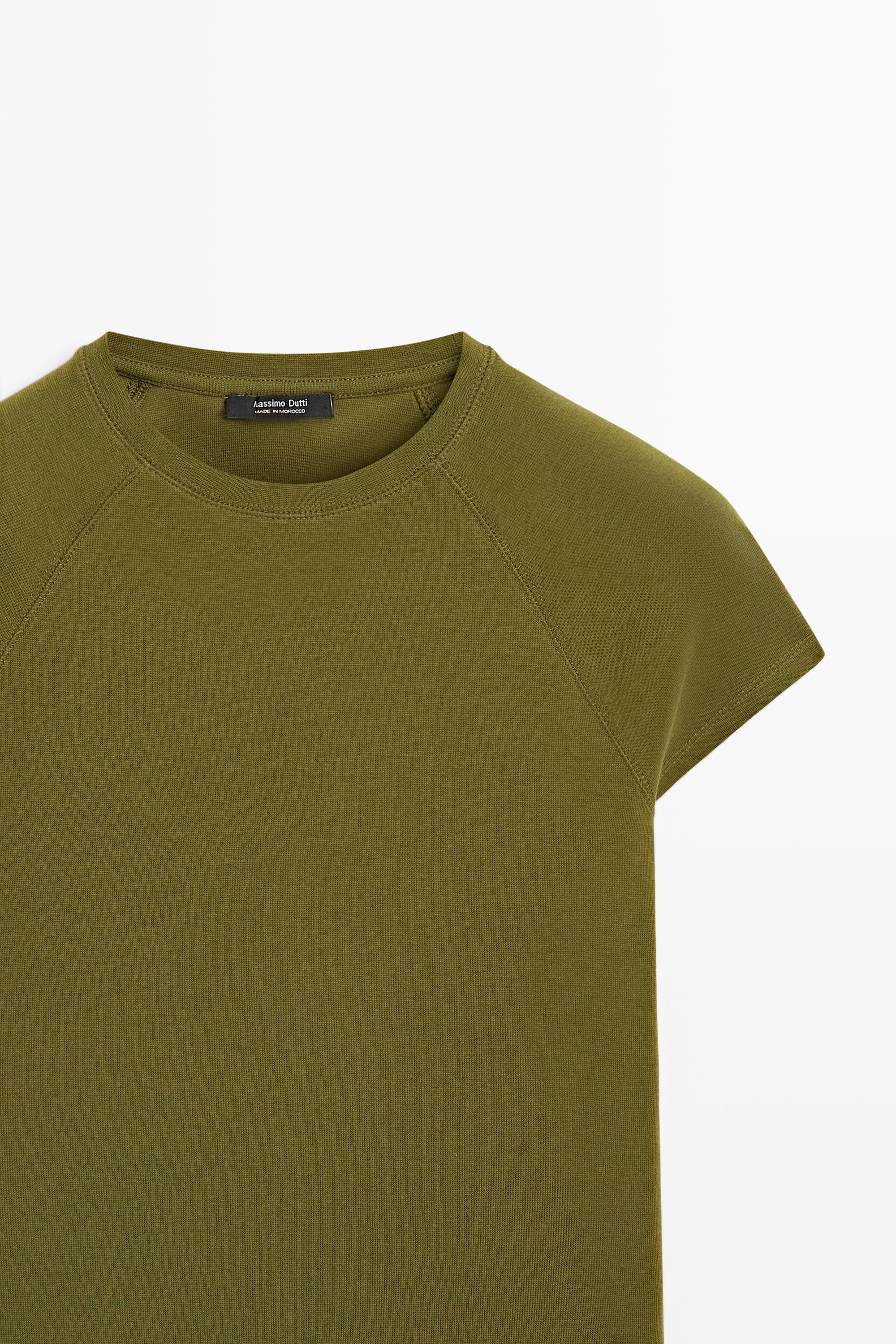 Short Sleeve Raglan T-Shirt — KHAKI