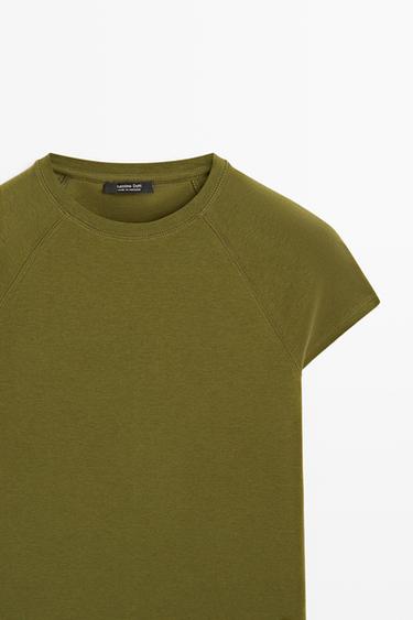 Short Sleeve Raglan T-Shirt — KHAKI 4