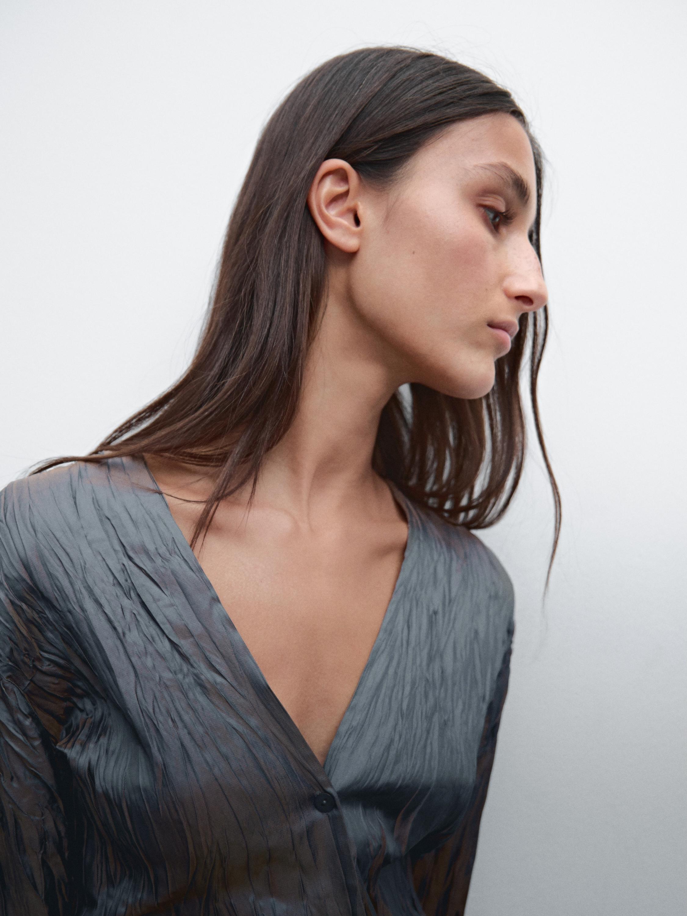 Jupe midi ample brillante