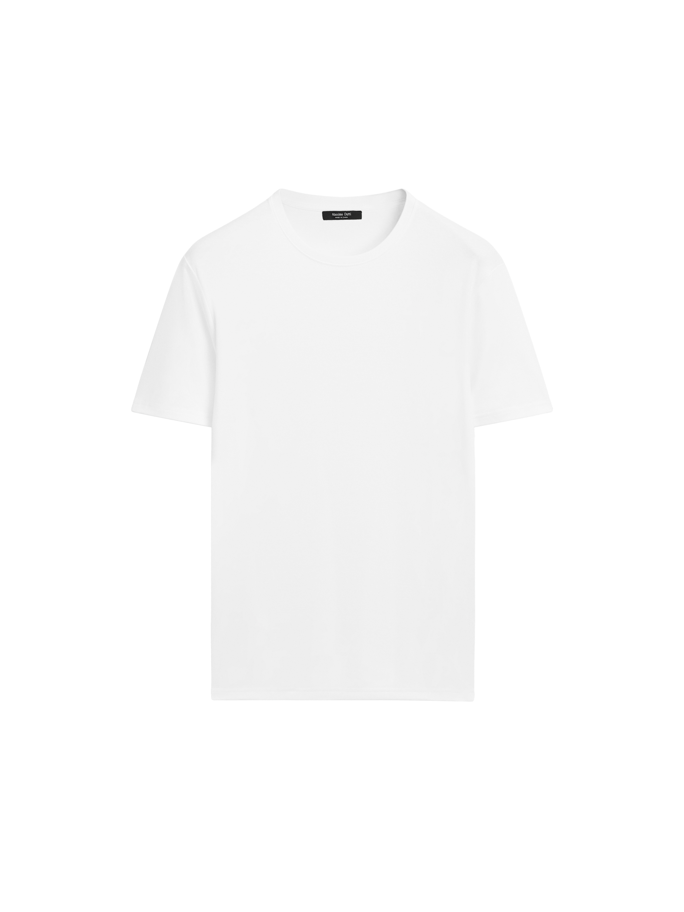 Massimo Dutti %100 merserize pamuklu t-shirt görsel 7