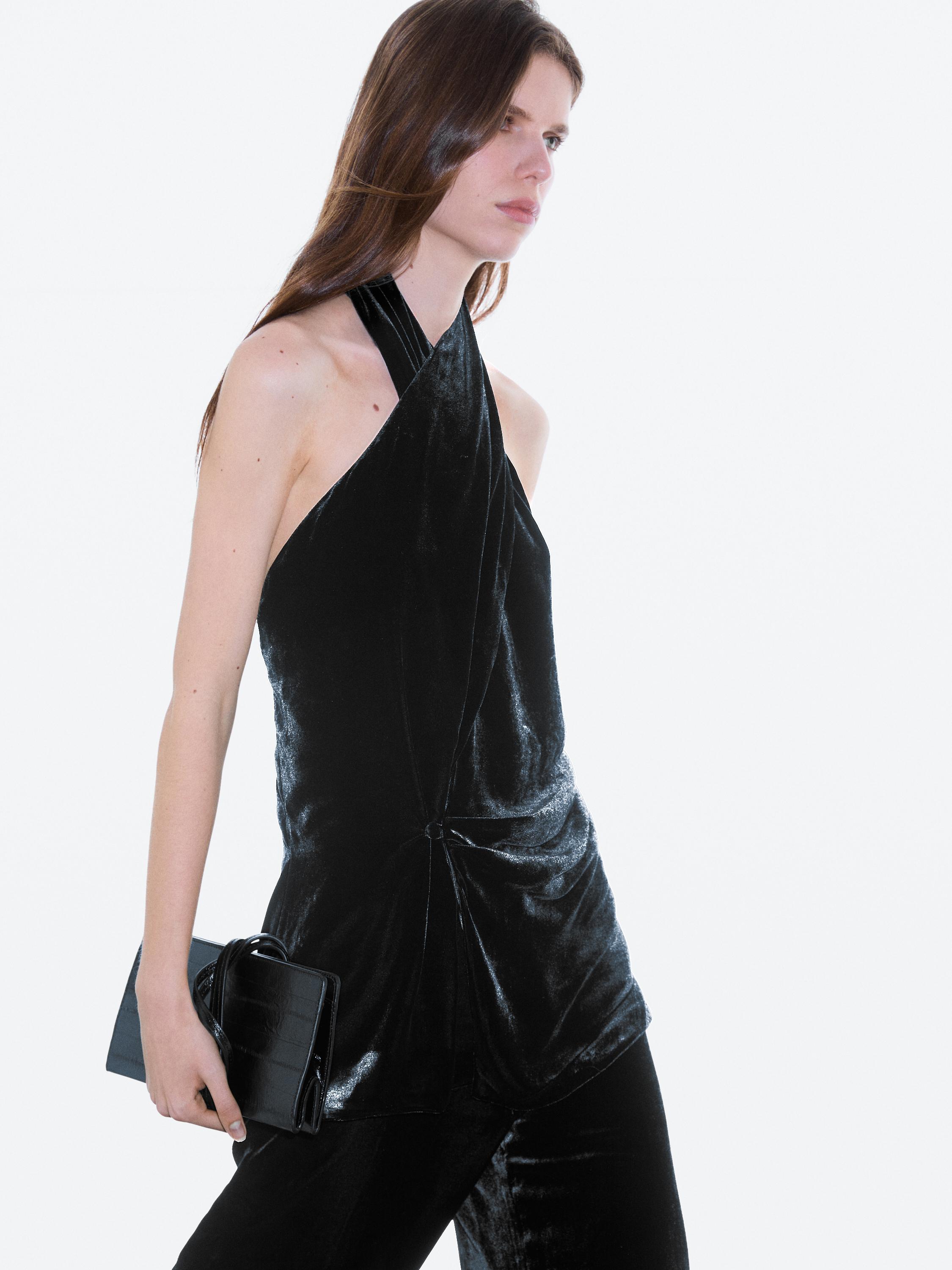 Velvet halterneck top