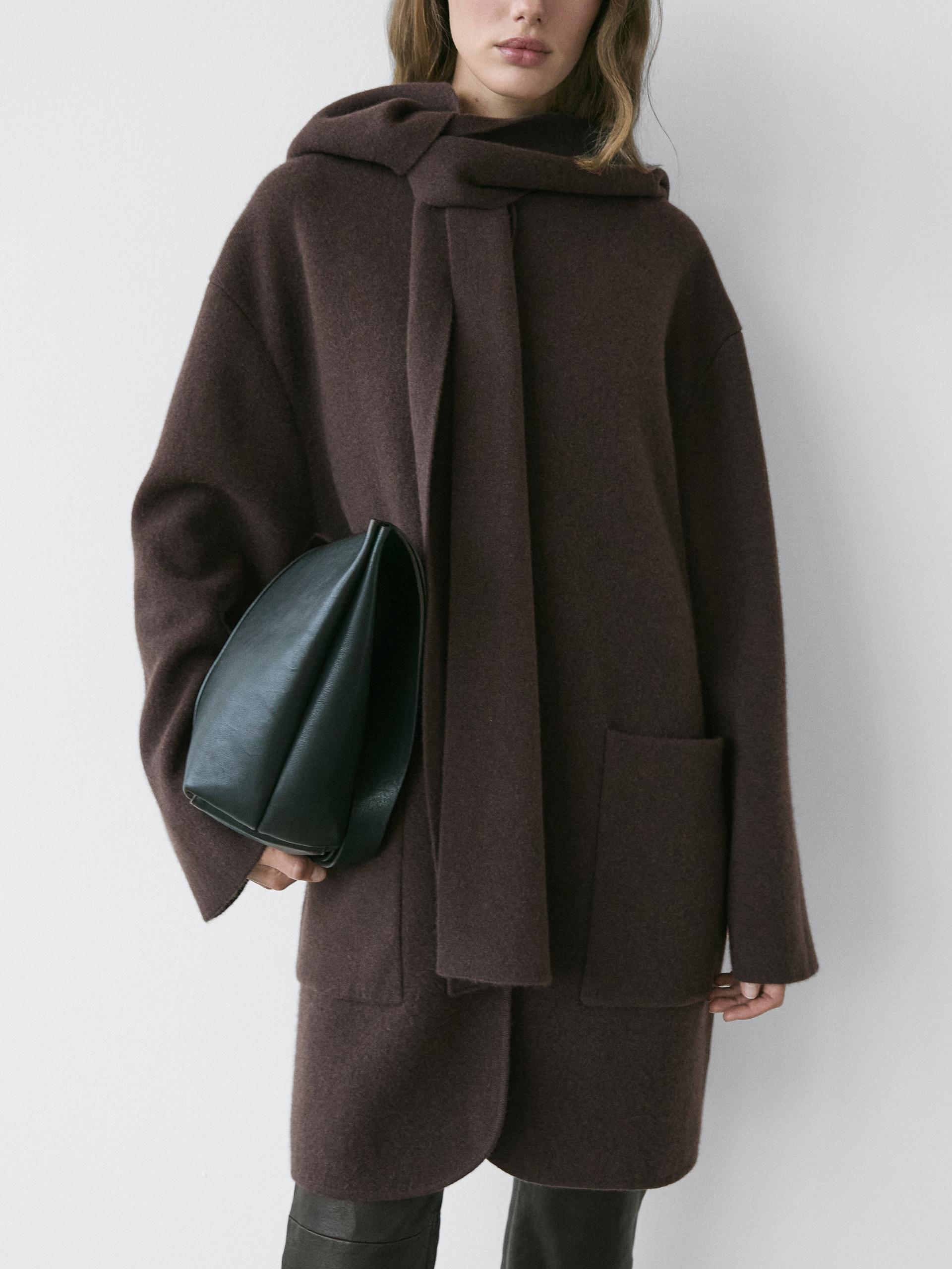 Massimo Dutti Manteau Laine Femme Taille S
