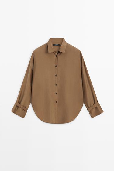 Flowing 100% silk shirt — TOFFEE 2