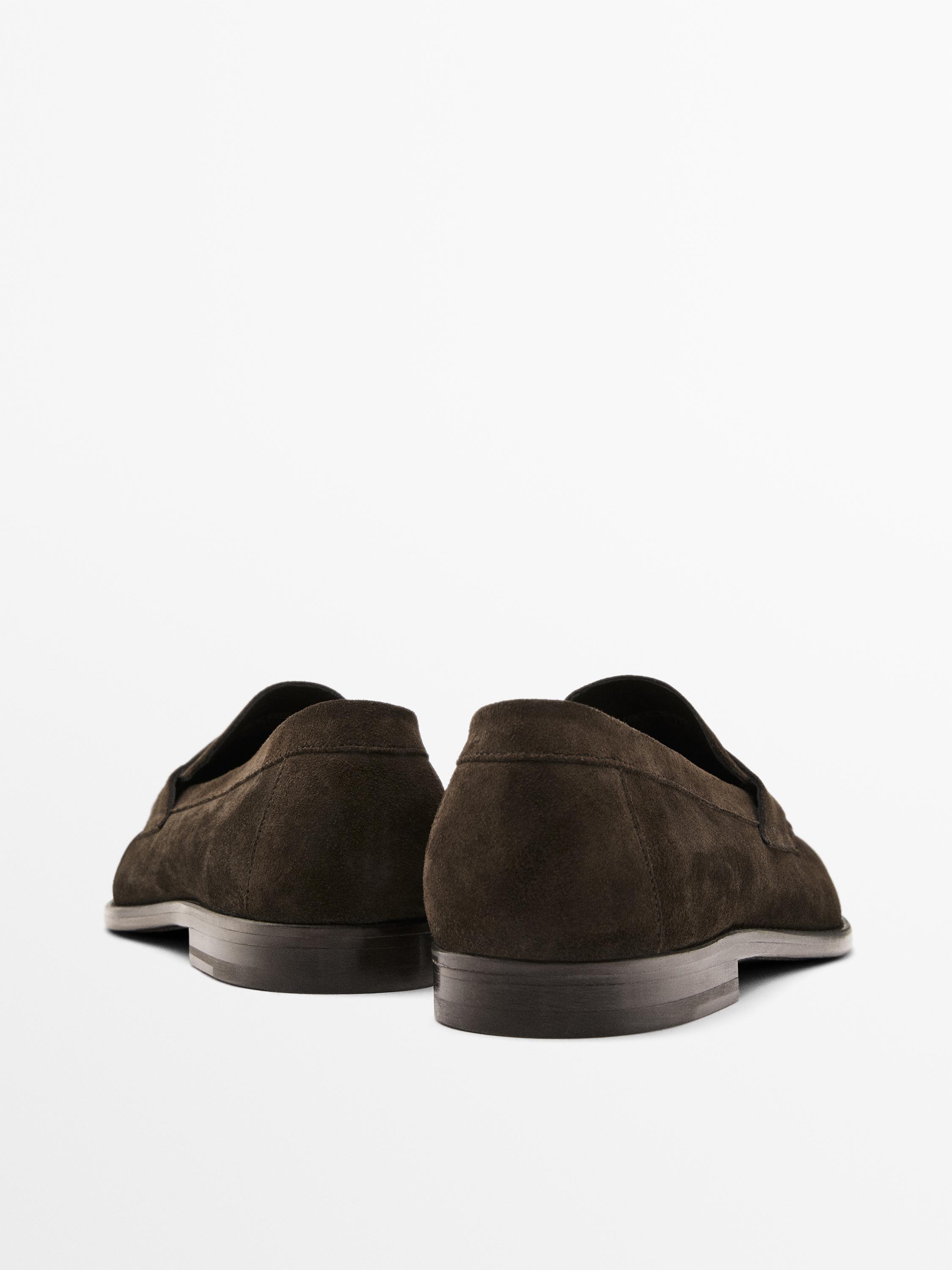 Split leather loafers