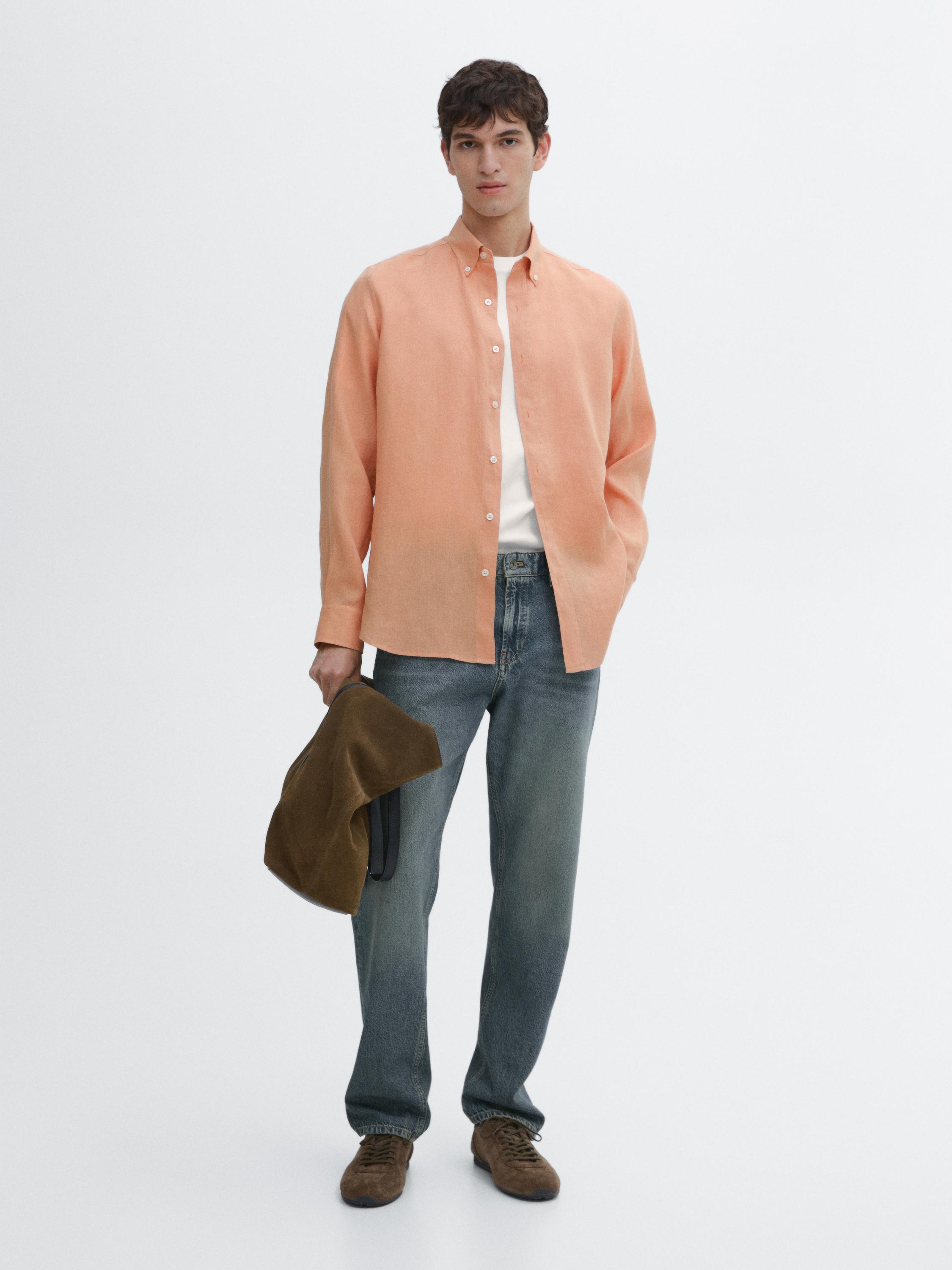 100% linen regular fit shirt