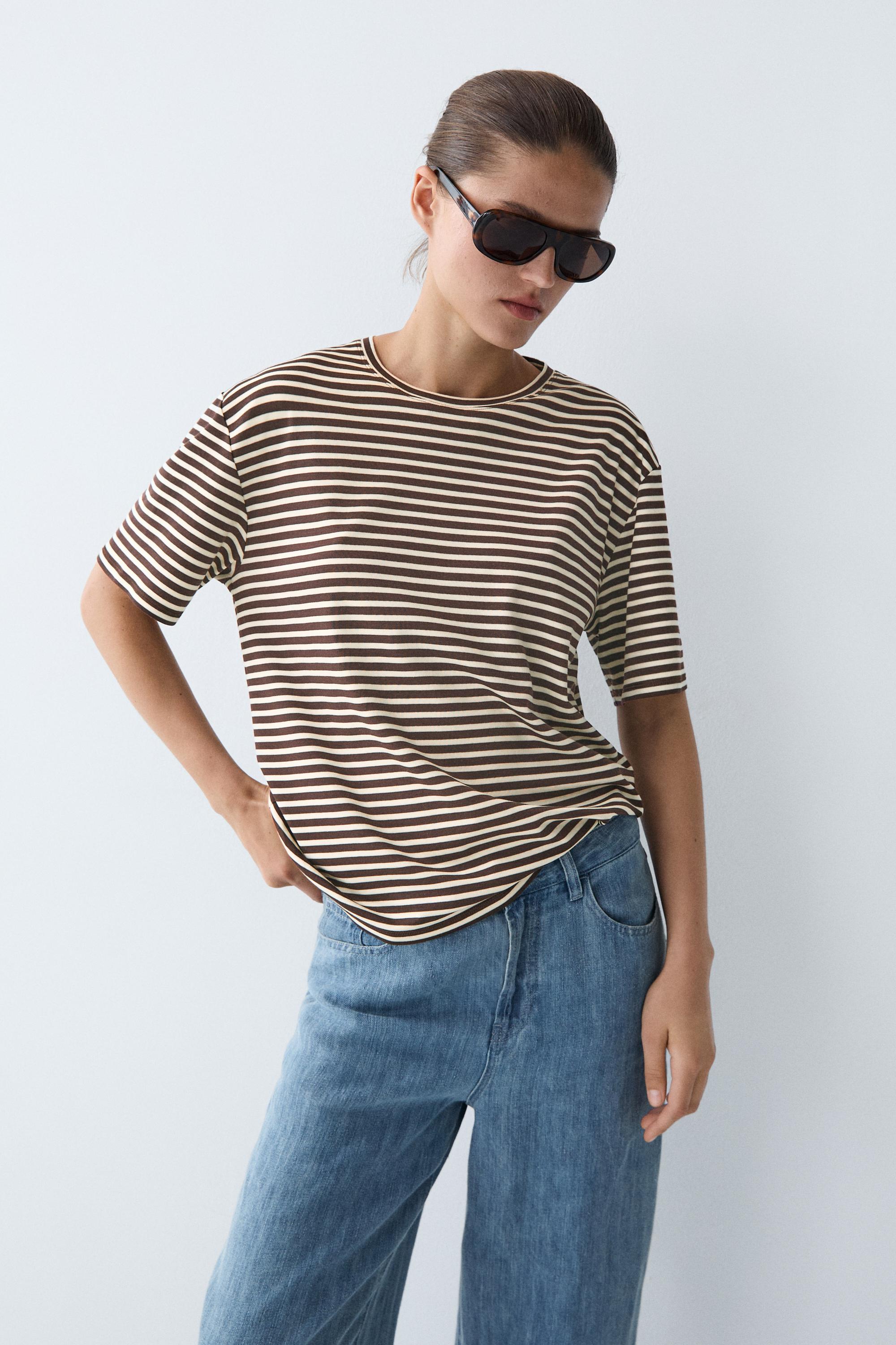 Camiseta manga corta rayas 100% algodón