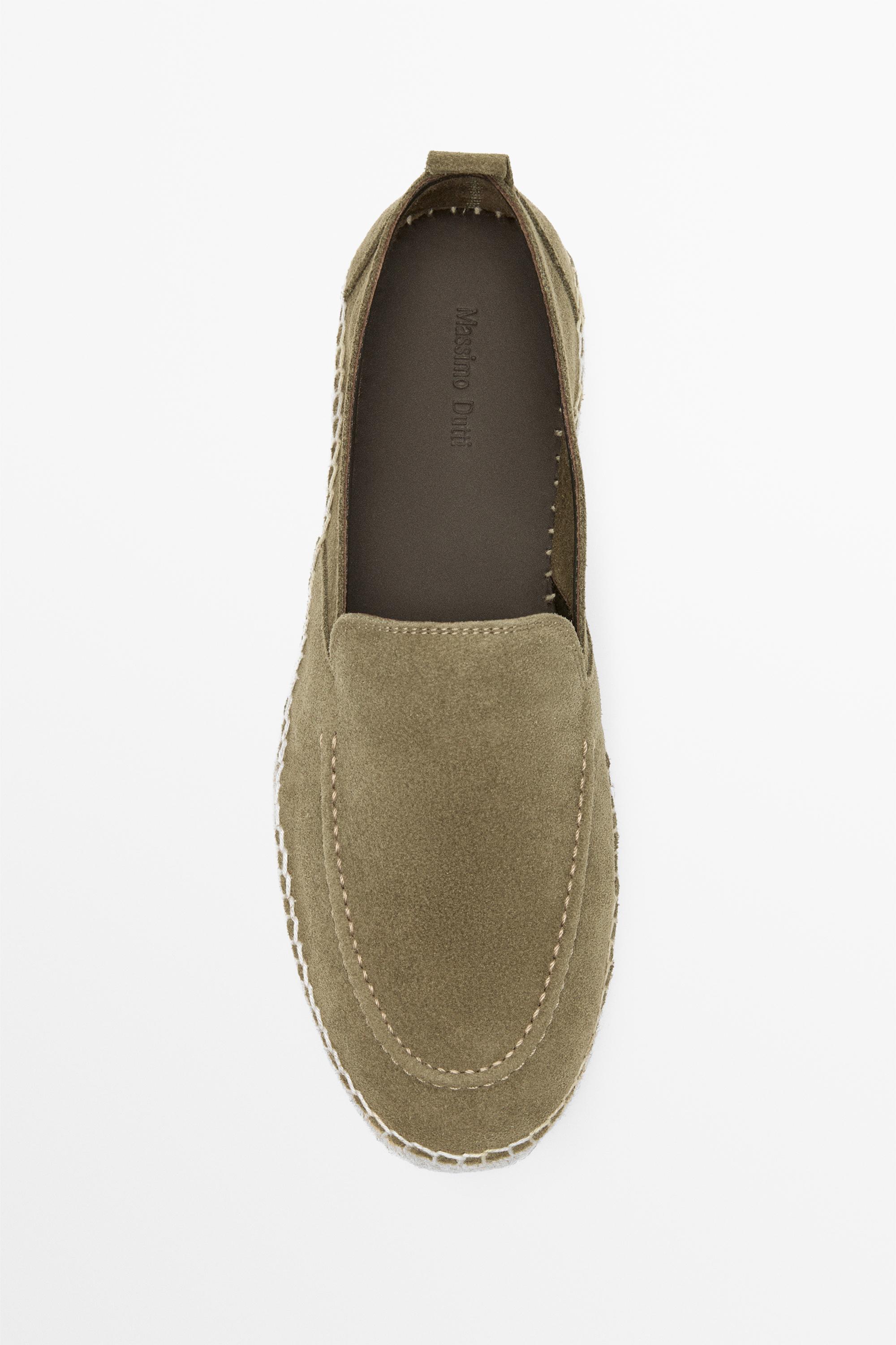 Leather espadrilles with moc toe — BOTTLE
