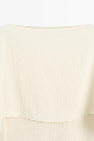Flowing cape-style blouse — Off white 9
