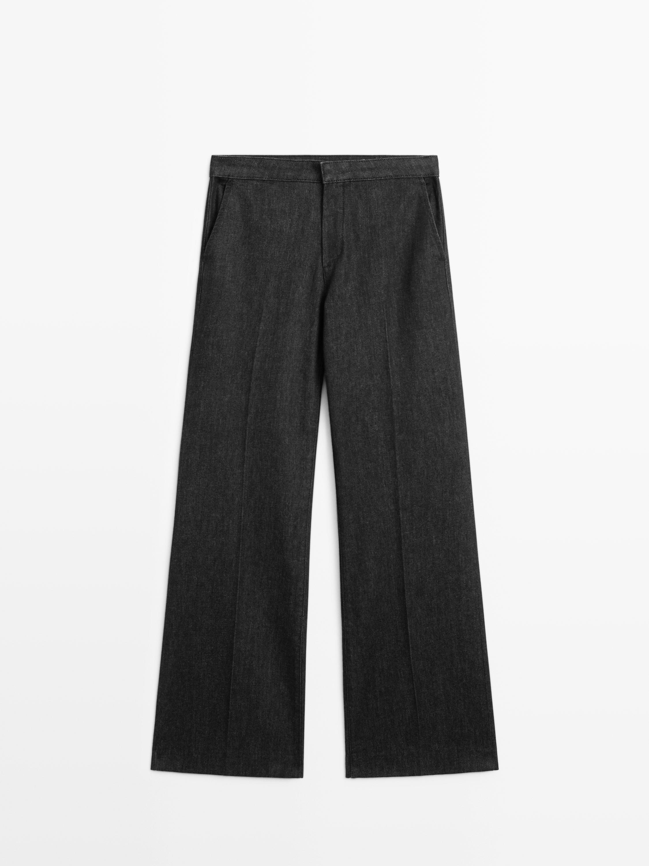 Flared high-waist jeans