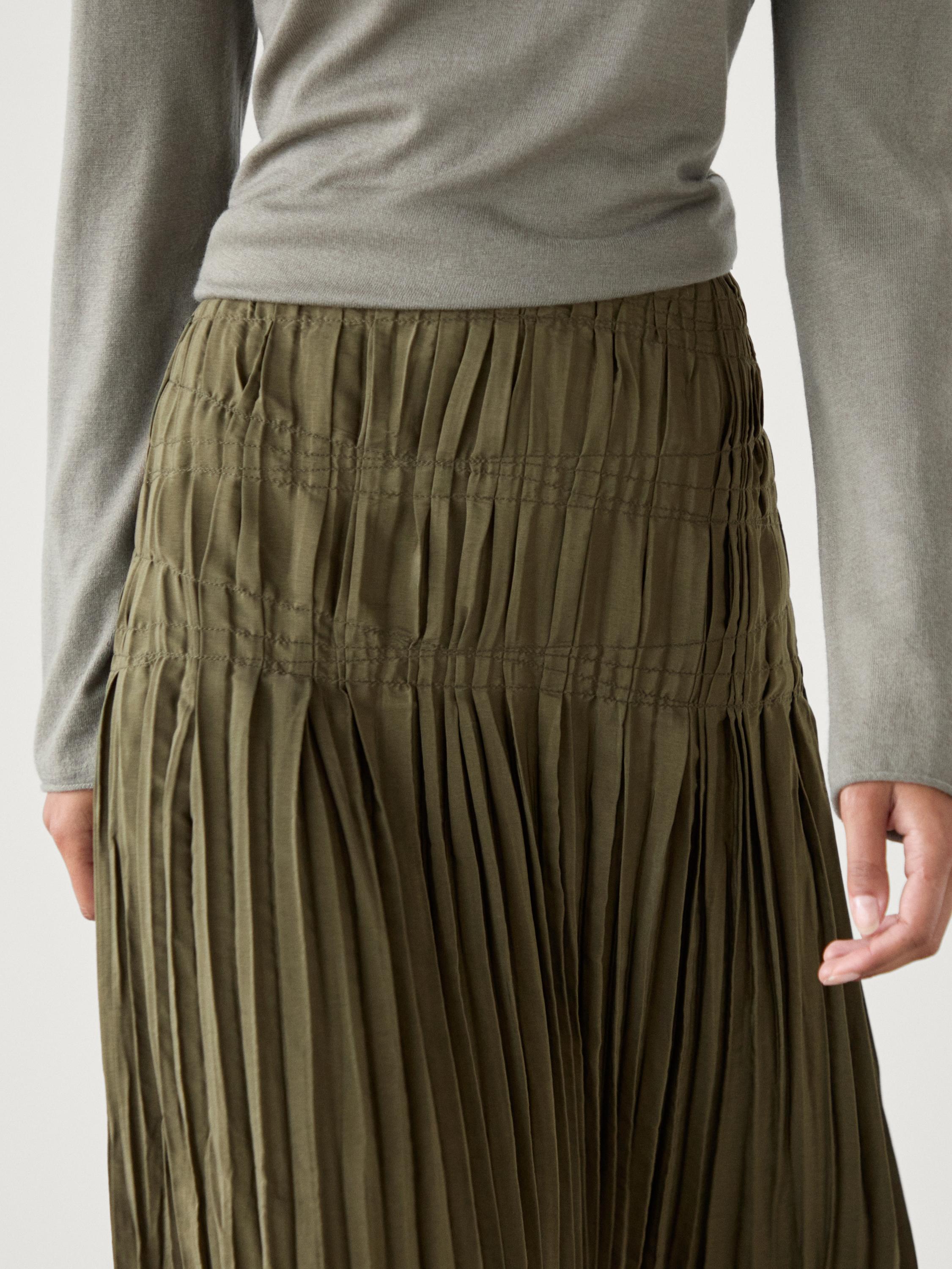 Jupe longue plissée