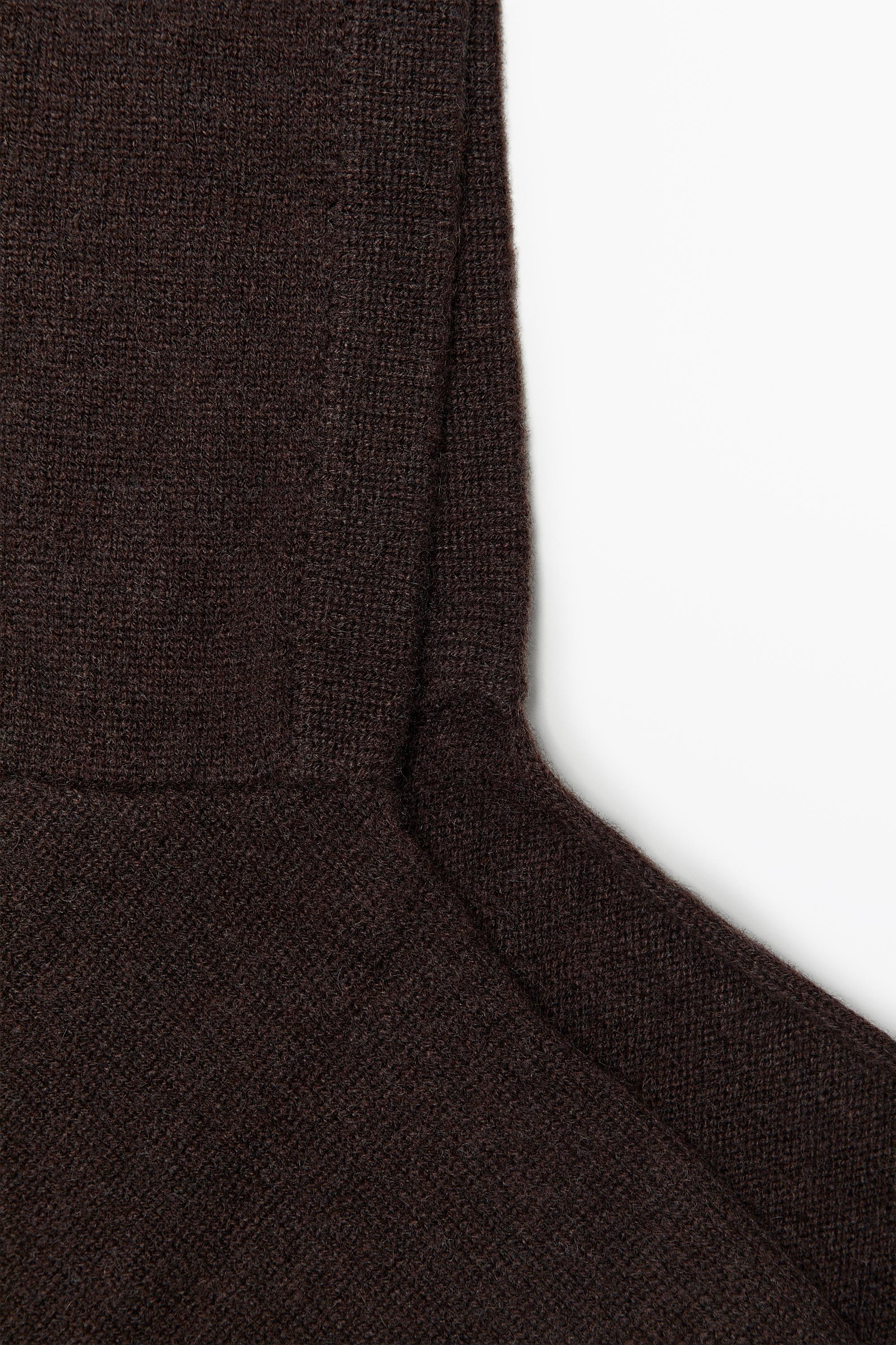 100% cashmere bandana balaclava — BROWN