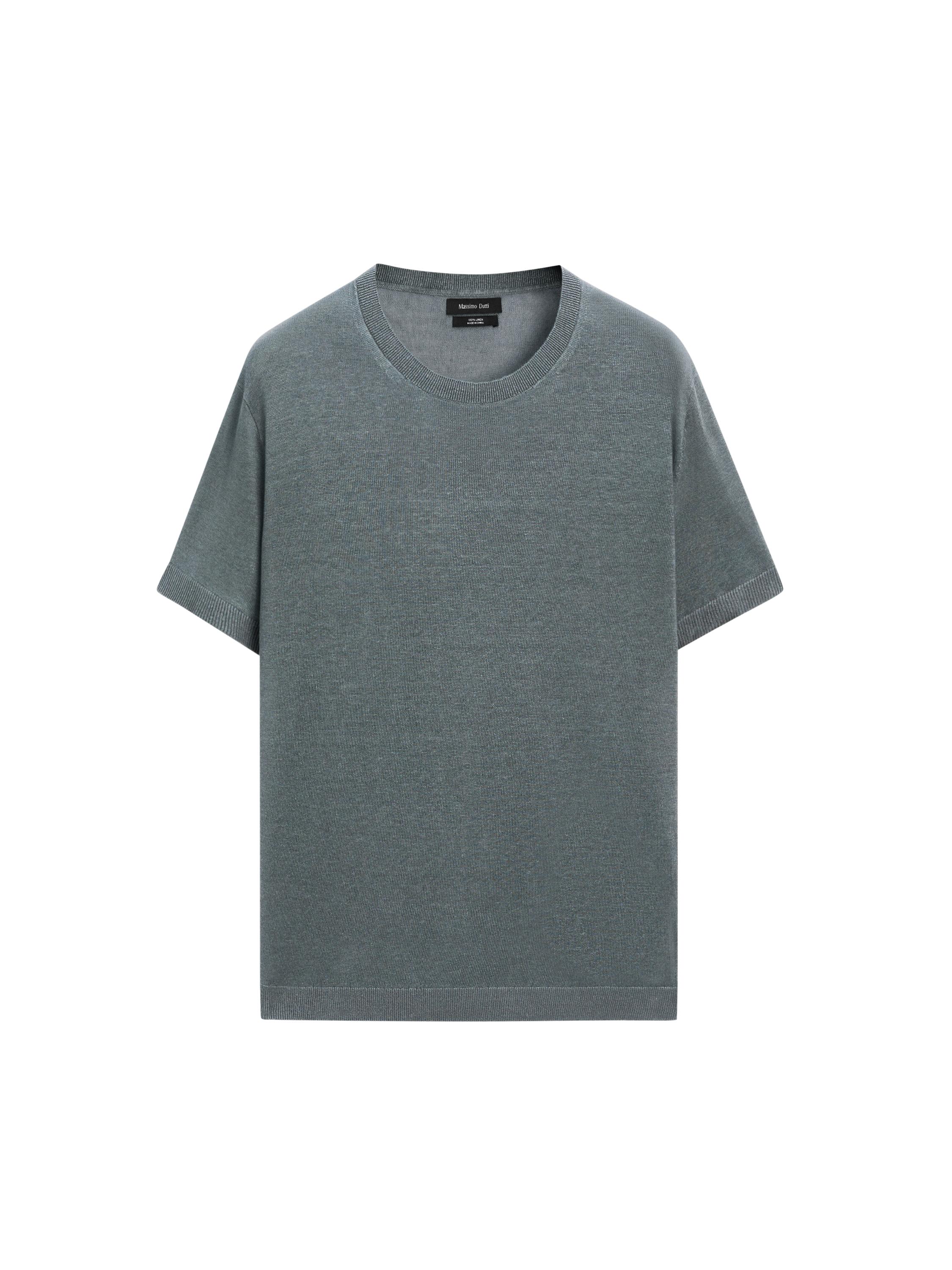 ◆Massimo Dutti◆ 100% Linen Short Sleeve T-Shirt 00977376400-c.jpg?ts=1739457744800