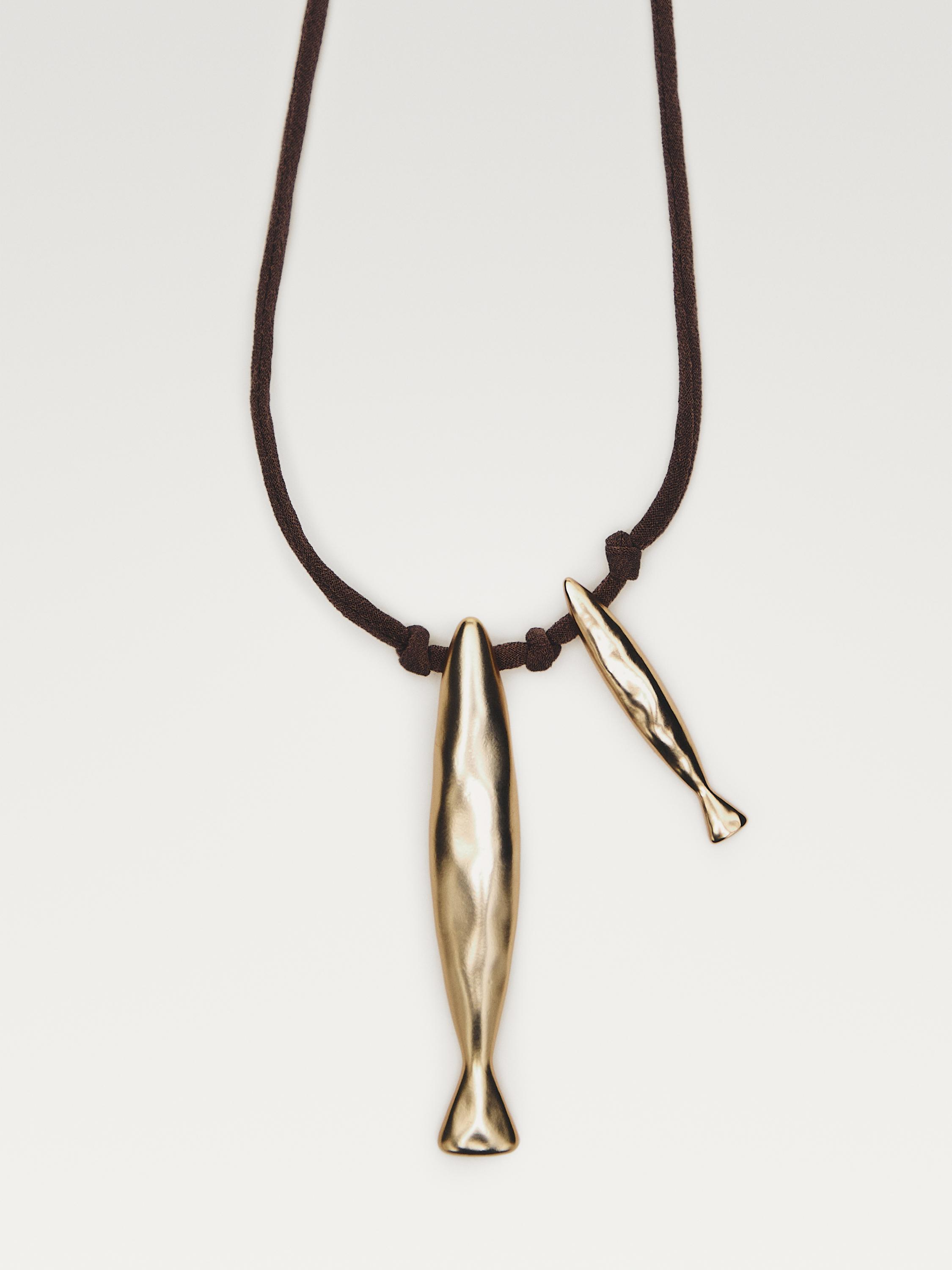 Collar cordón seda peces