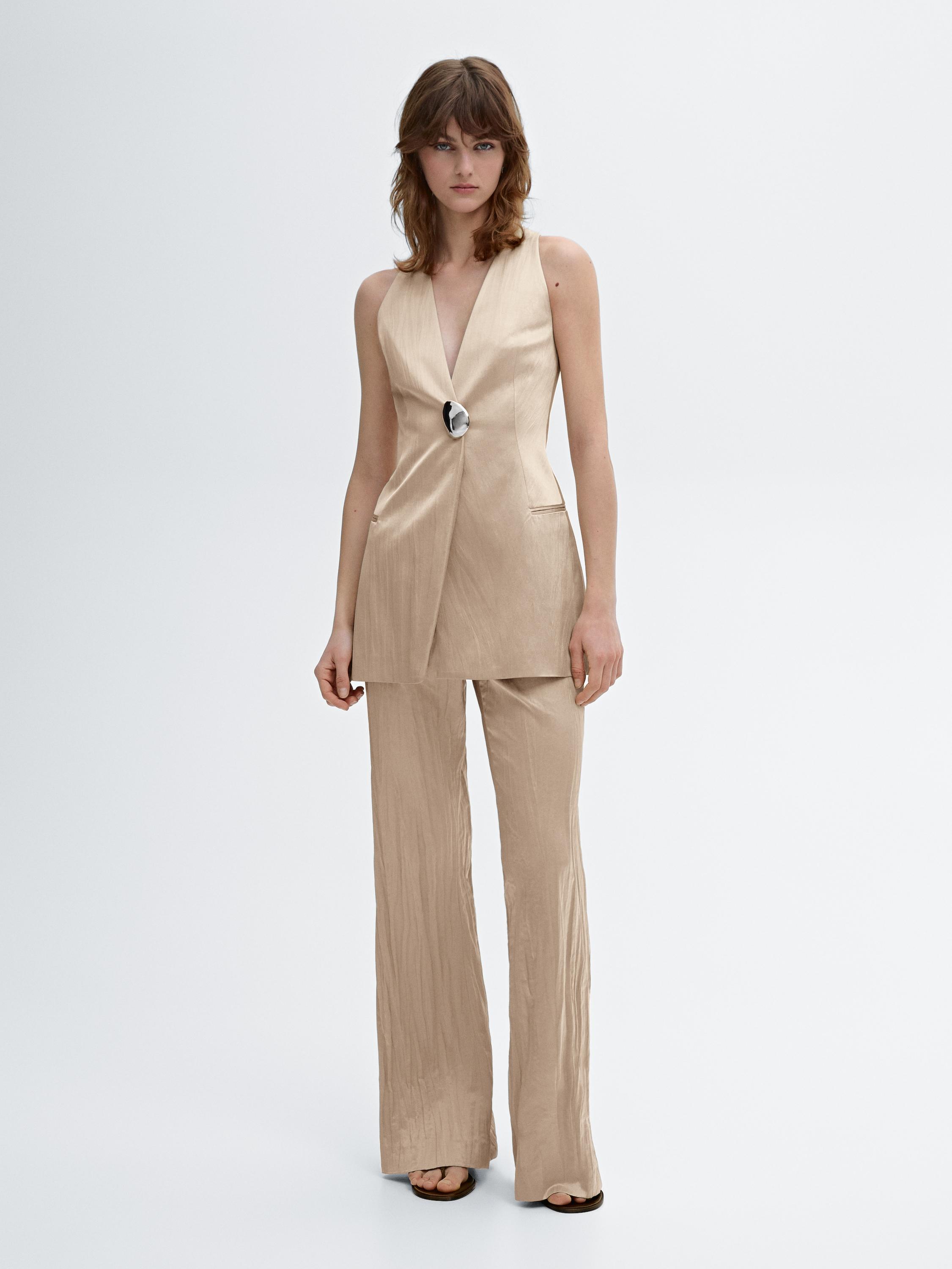 Pantalon flare fit fluido