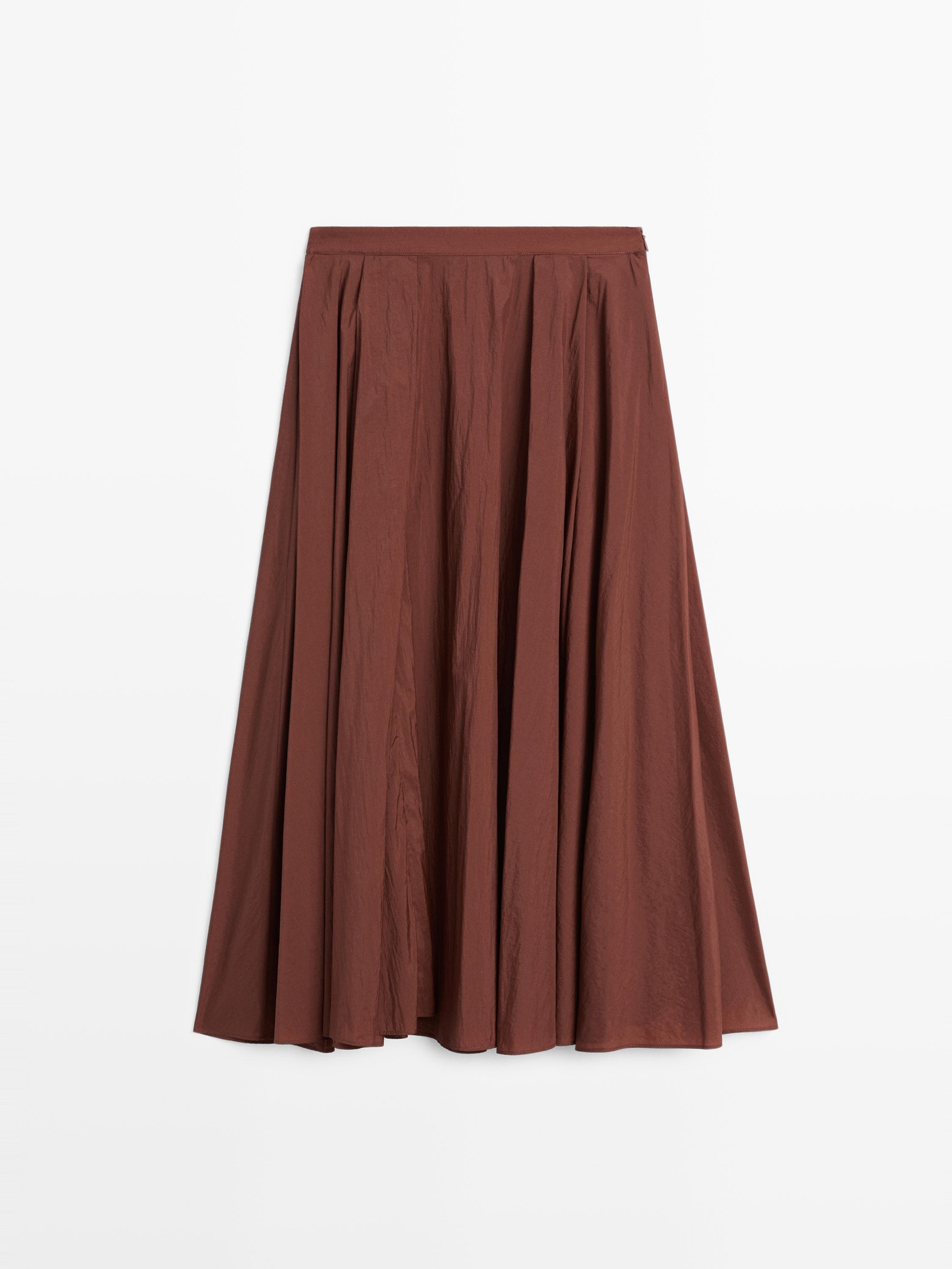 Jupe midi technique plissée