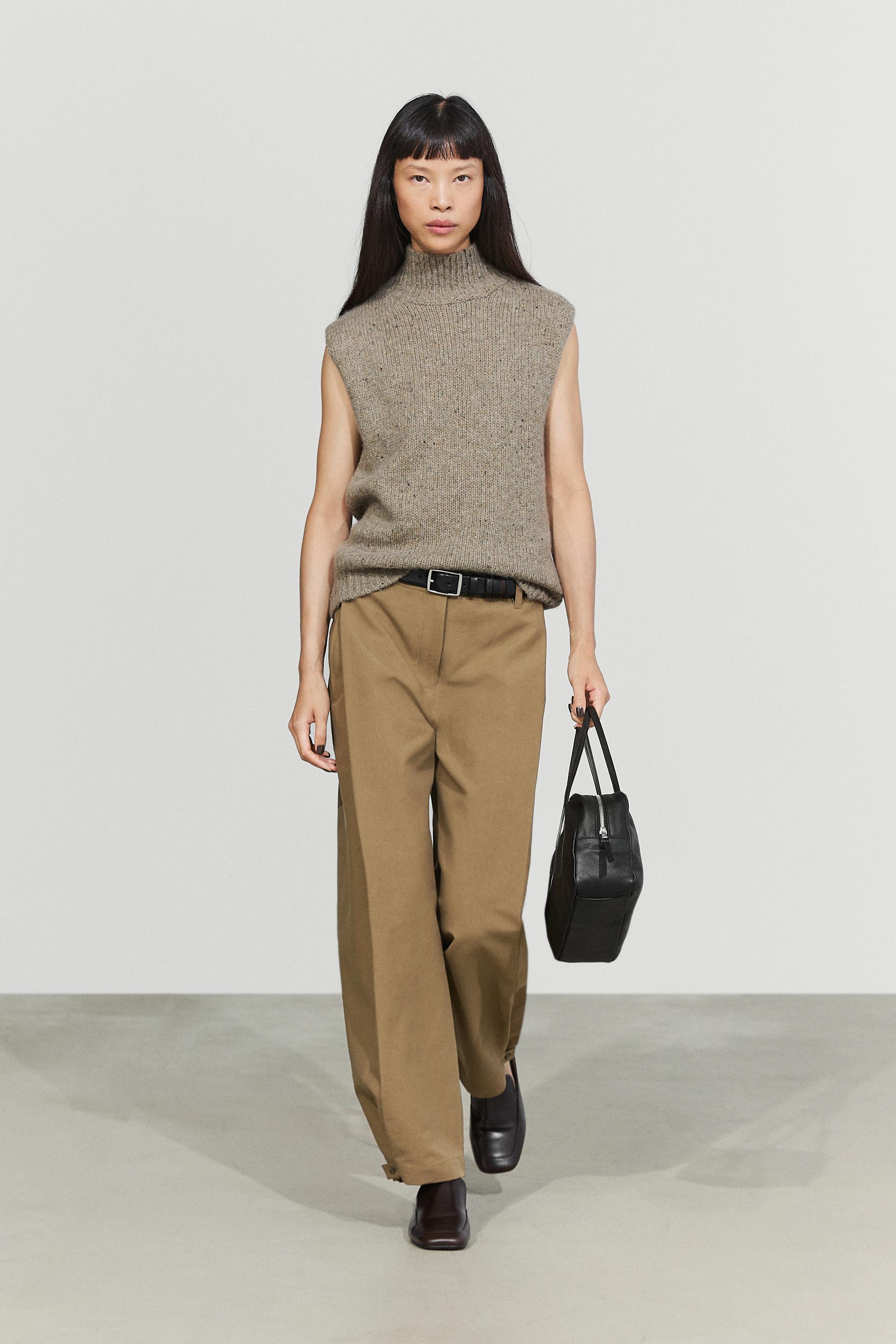 Pantalon barrel fit à plis latéraux