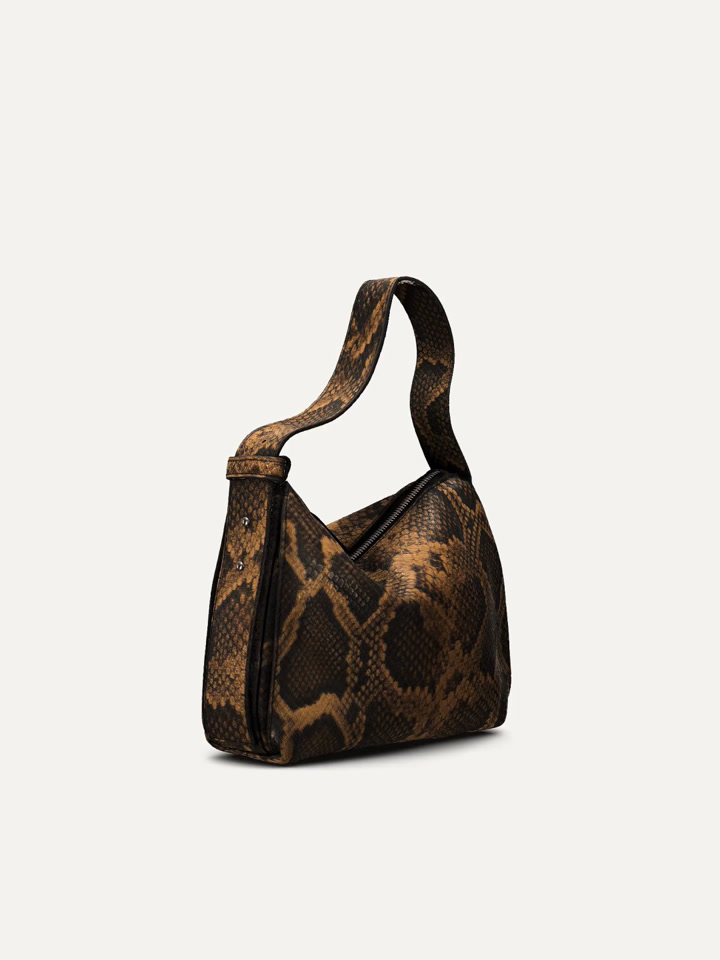 Small animal print shoulder bag
