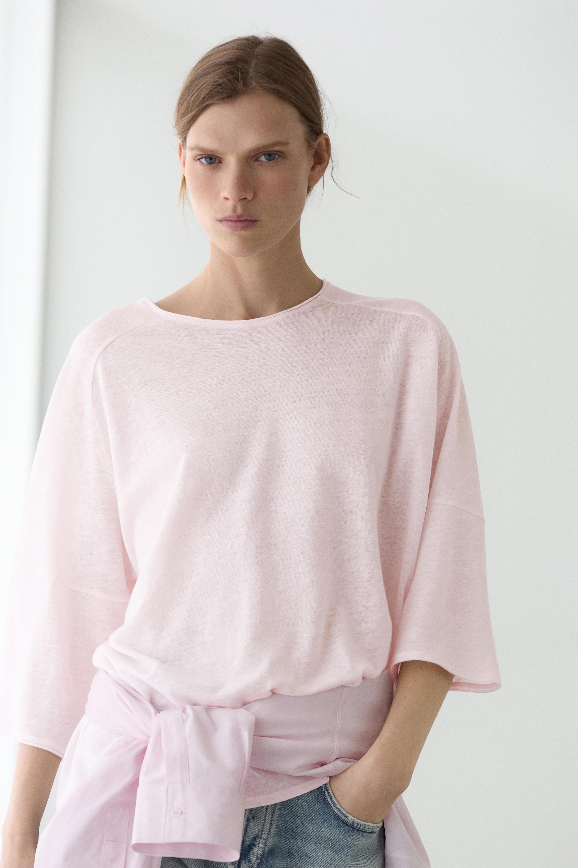 T-shirt en lin mélangé