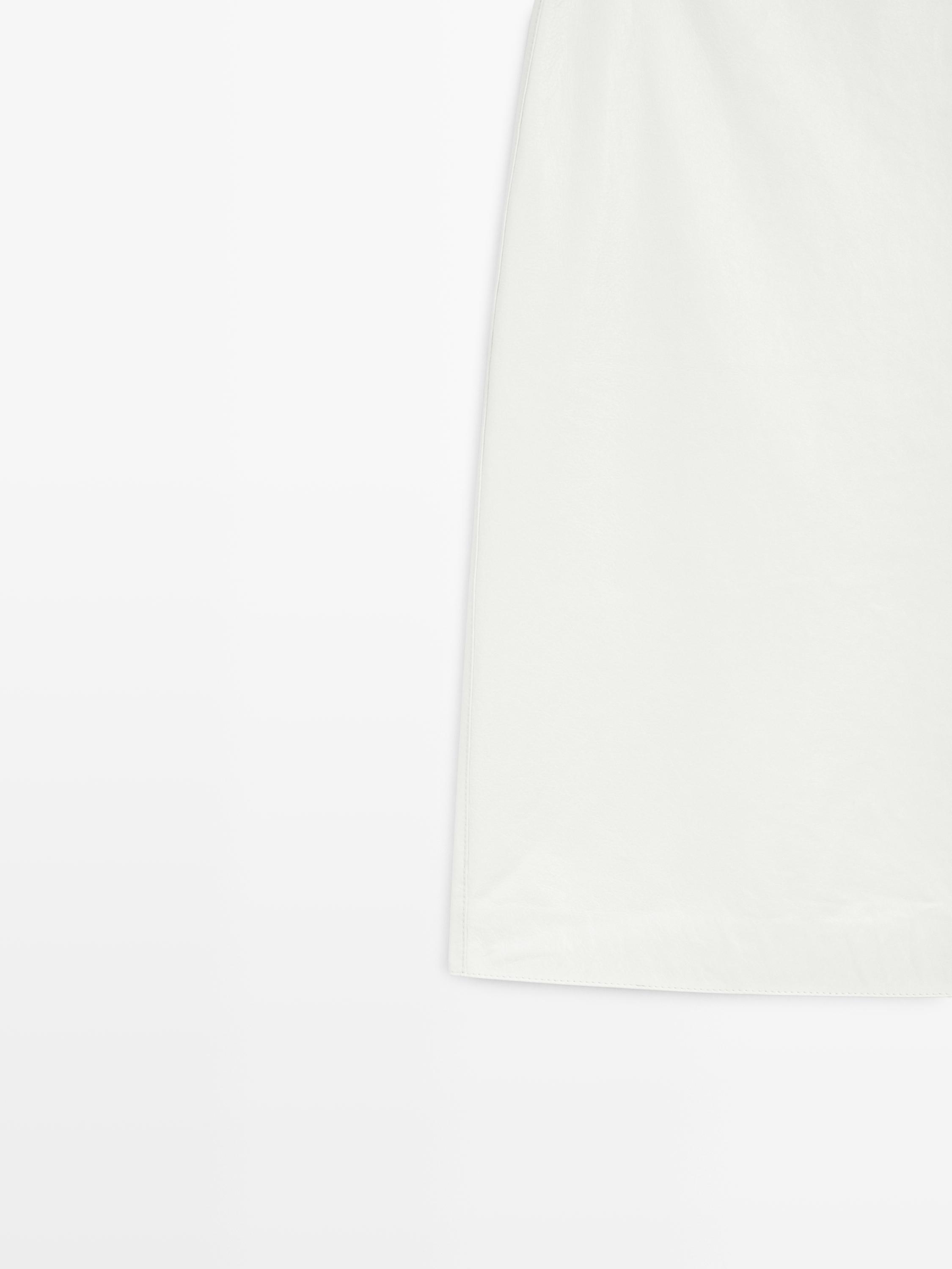 Falda midi piel napa