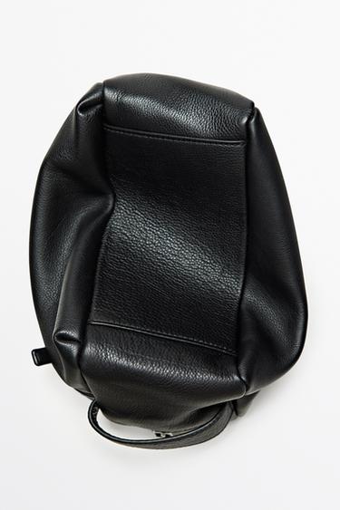 Large nappa leather toiletry bag — BLACK 5