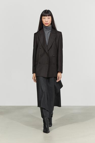 Pinstripe suit blazer — CAREY 1