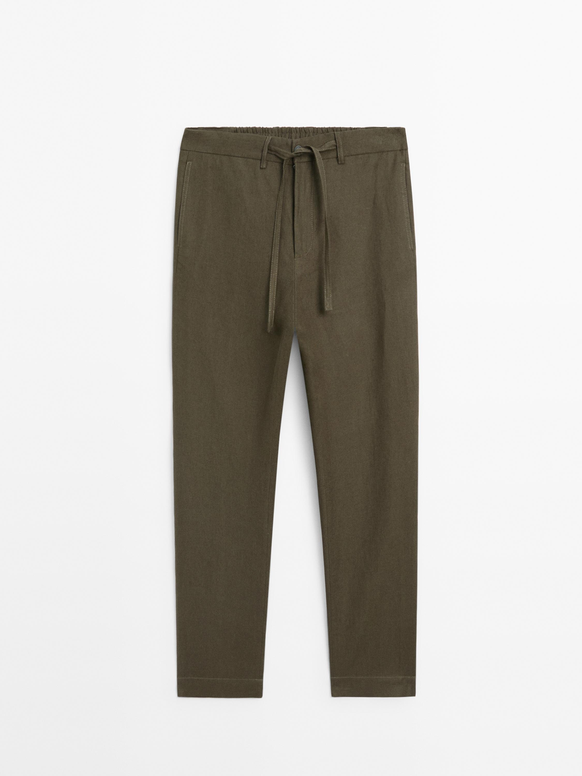100% linen co-ord trousers