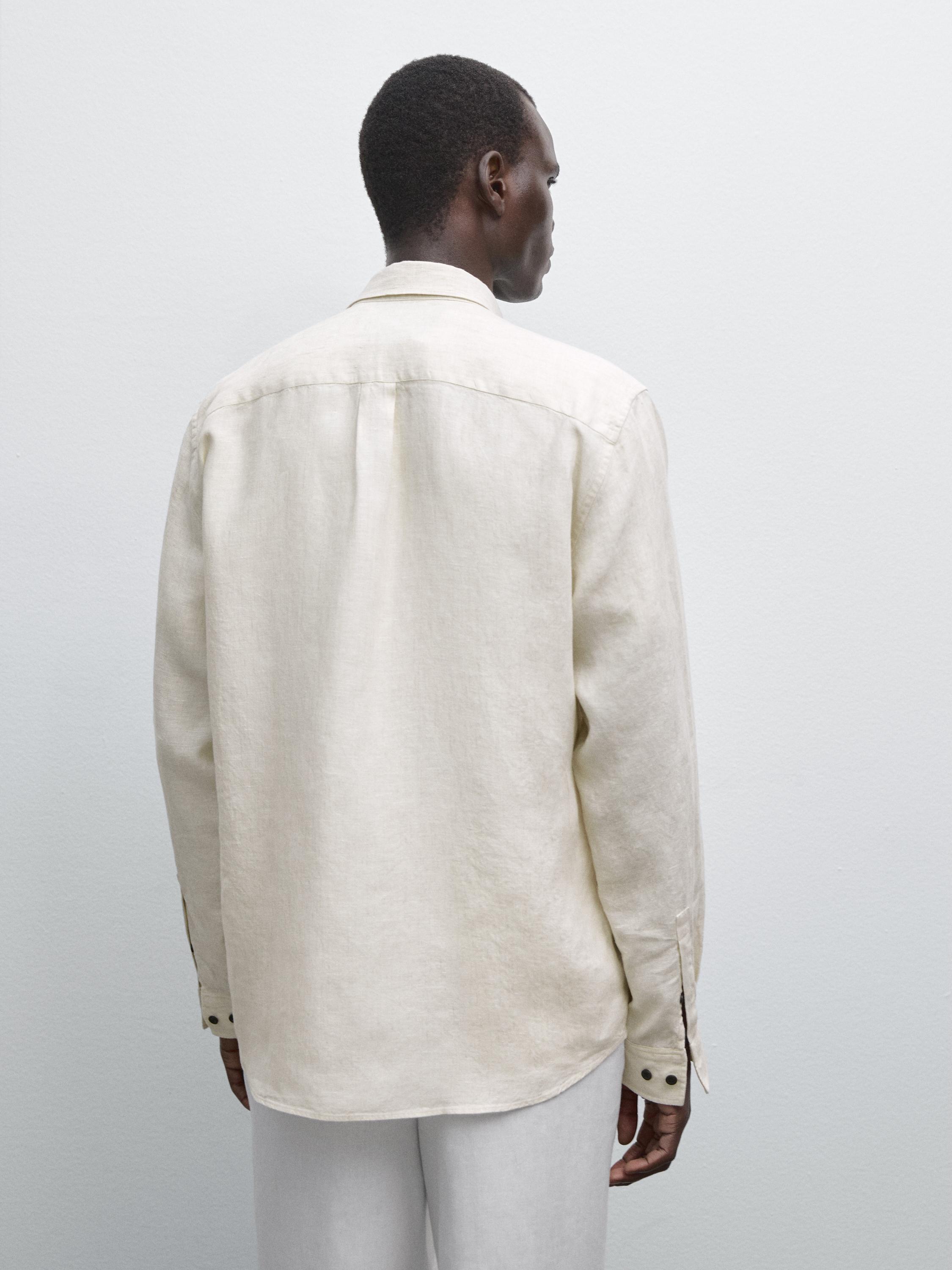 100% linen regular fit shirt