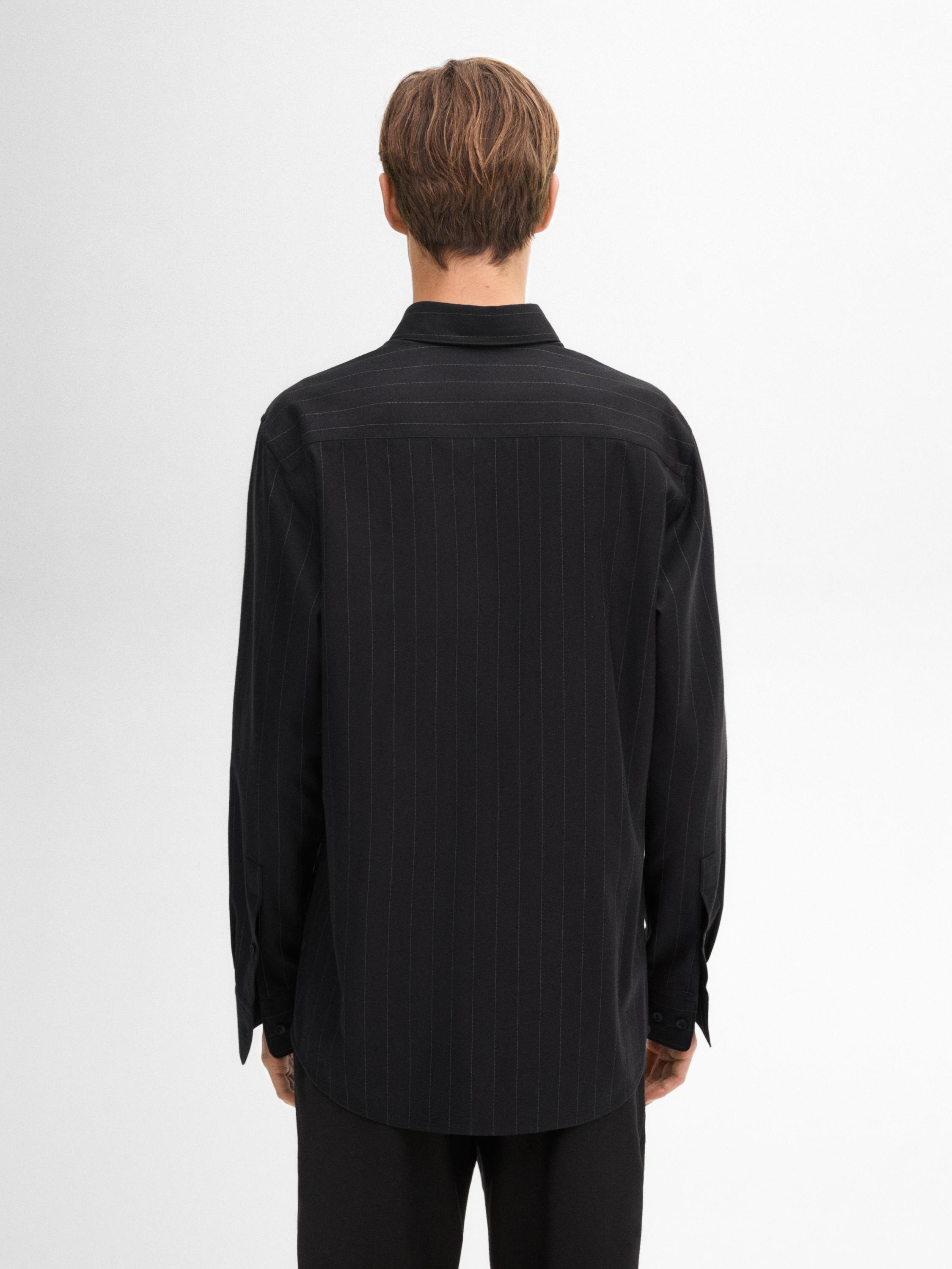 Chemise twill à rayures 100 % coton