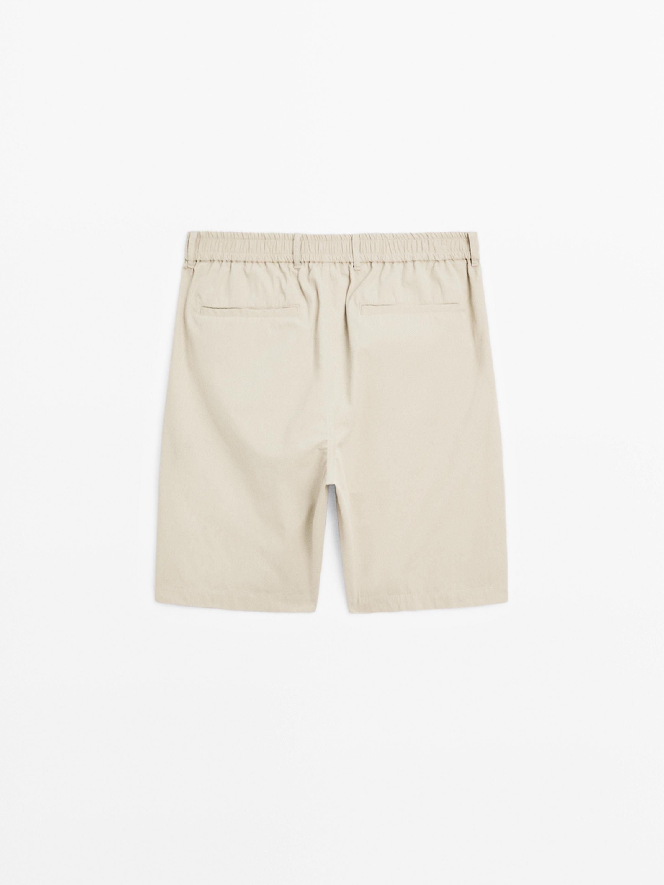 Cotton poplin carpenter Bermuda shorts