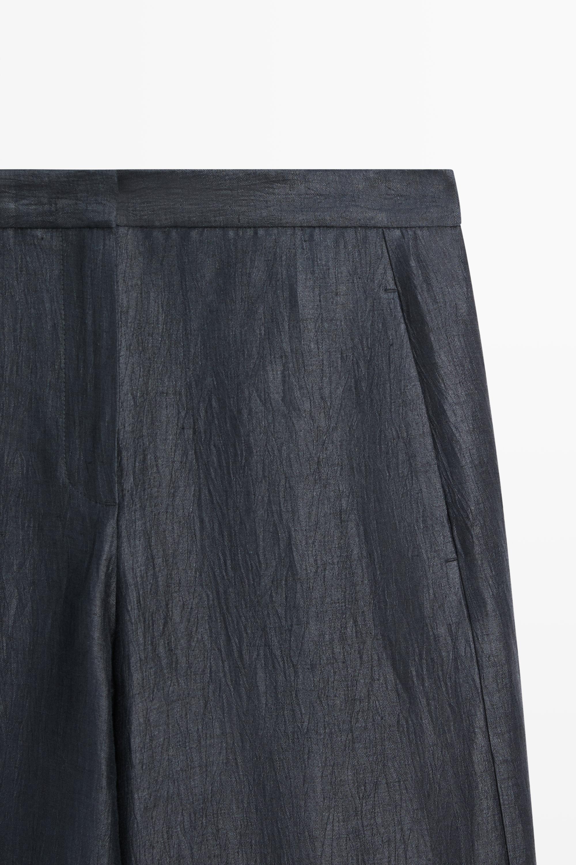 Trousers with gathered hems — Dark Blue