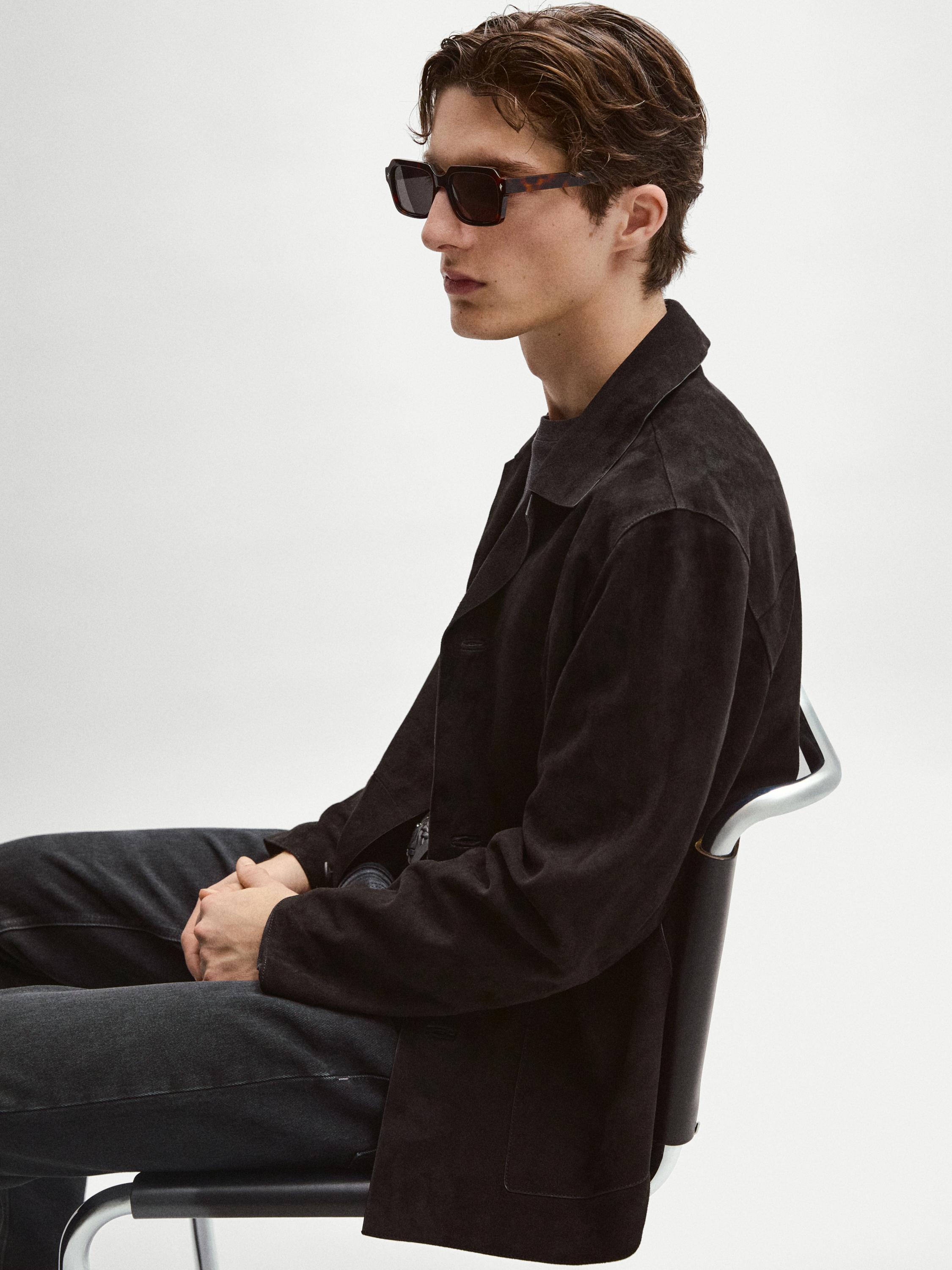 Rectangular sunglasses — BROWN