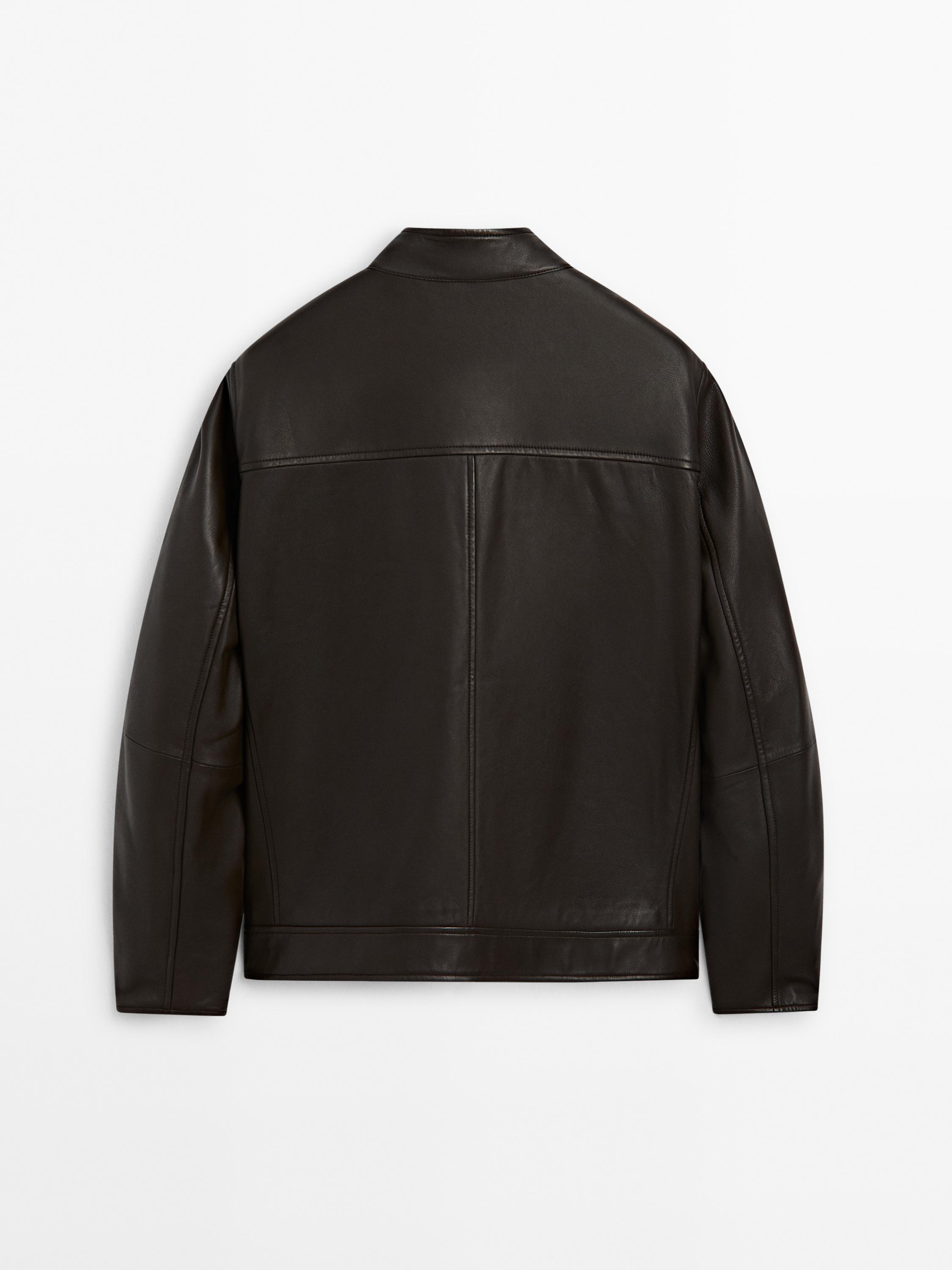 Nappa leather jacket with pockets