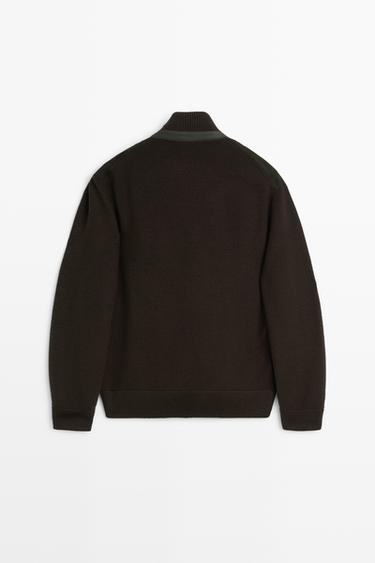 Contrast suede jacket — RUSSET 6