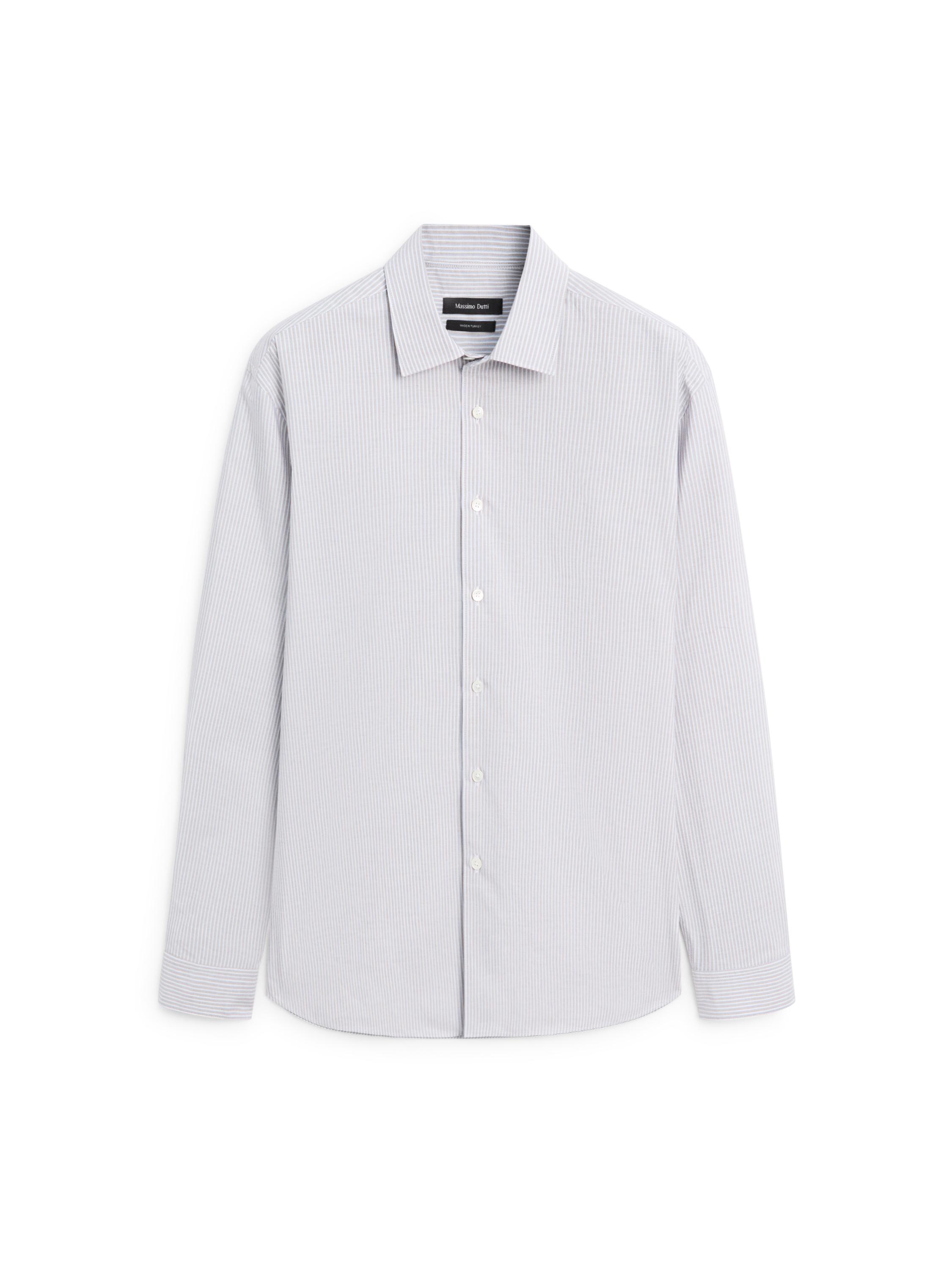Regular-fit 100% cotton shirt — BROWN