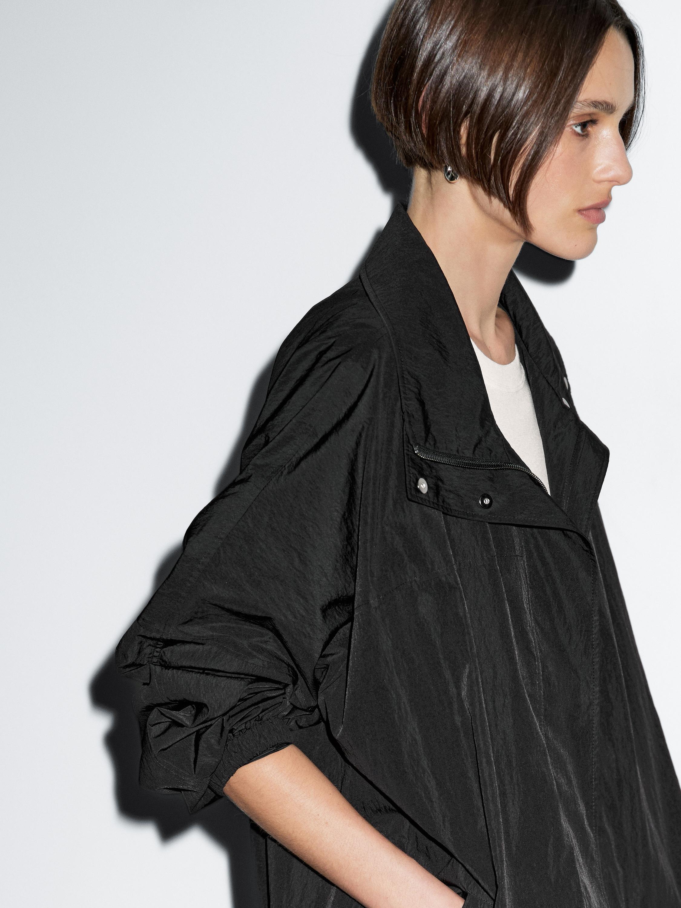 High neck technical puffer jacket