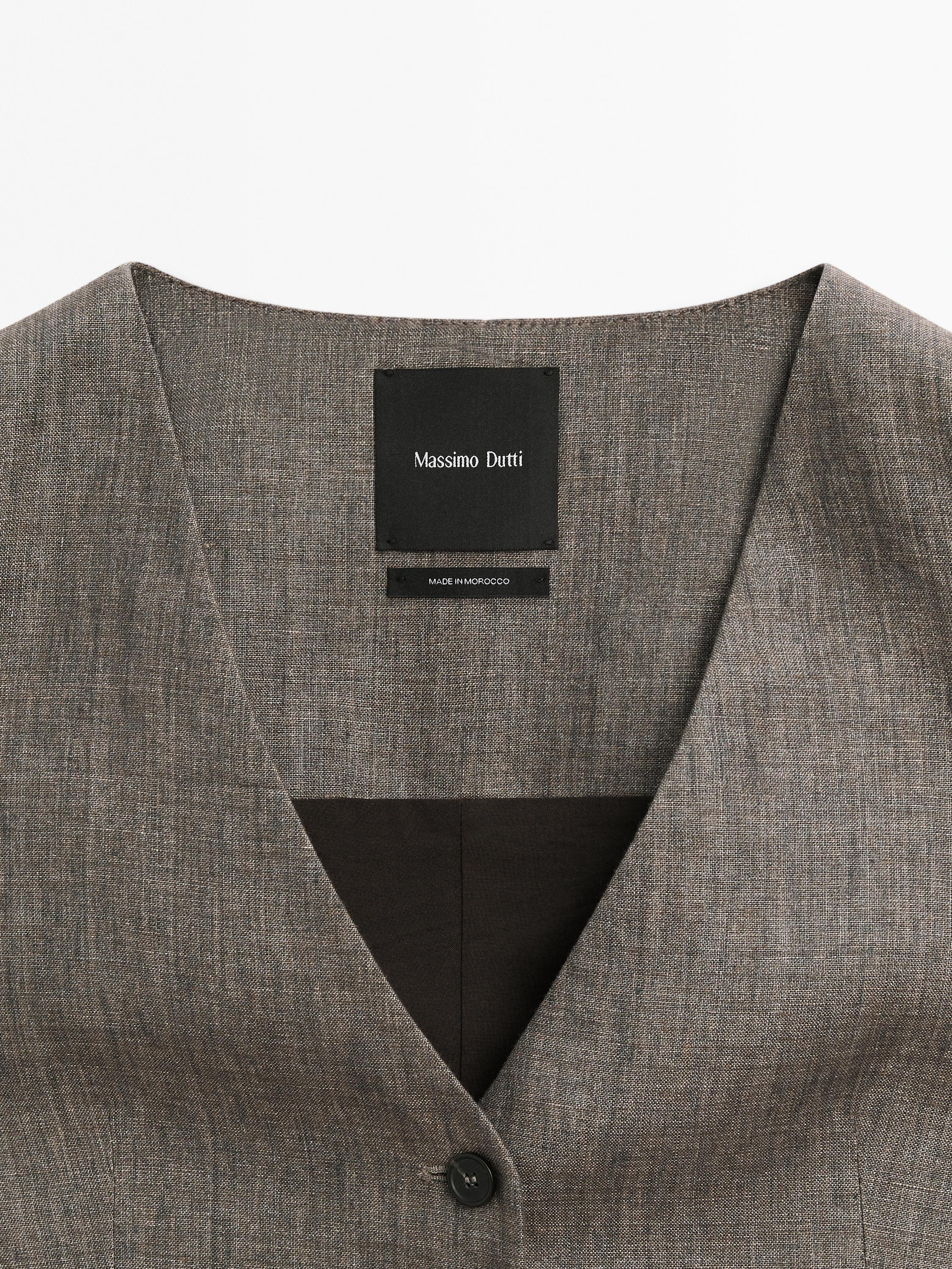 100% linen tailored waistcoat