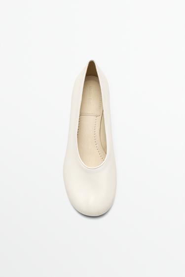 Soft leather heel shoe — WHITE 3