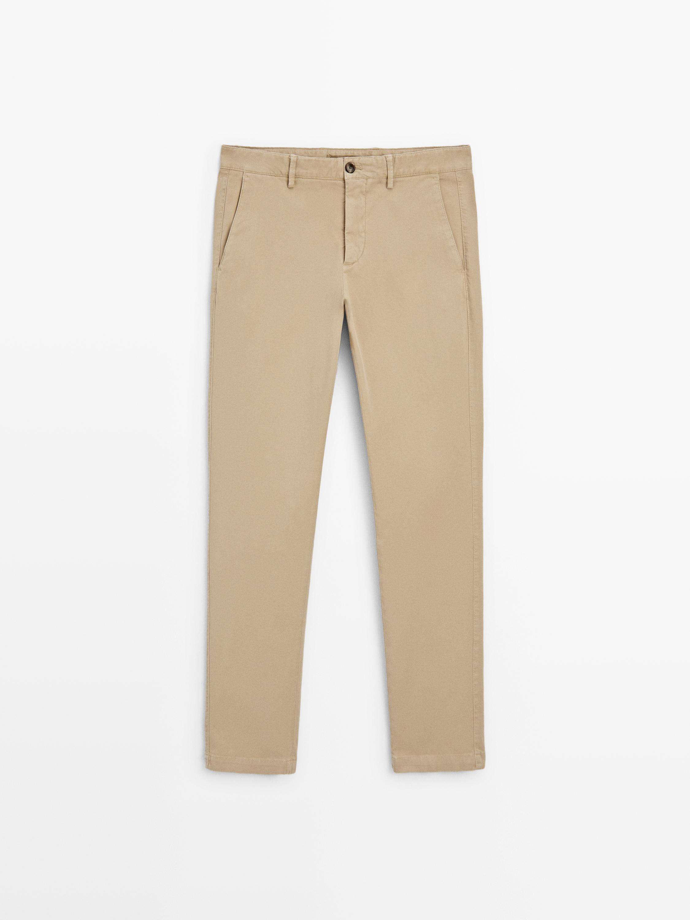 Pantaloni con microstruttura slim fit