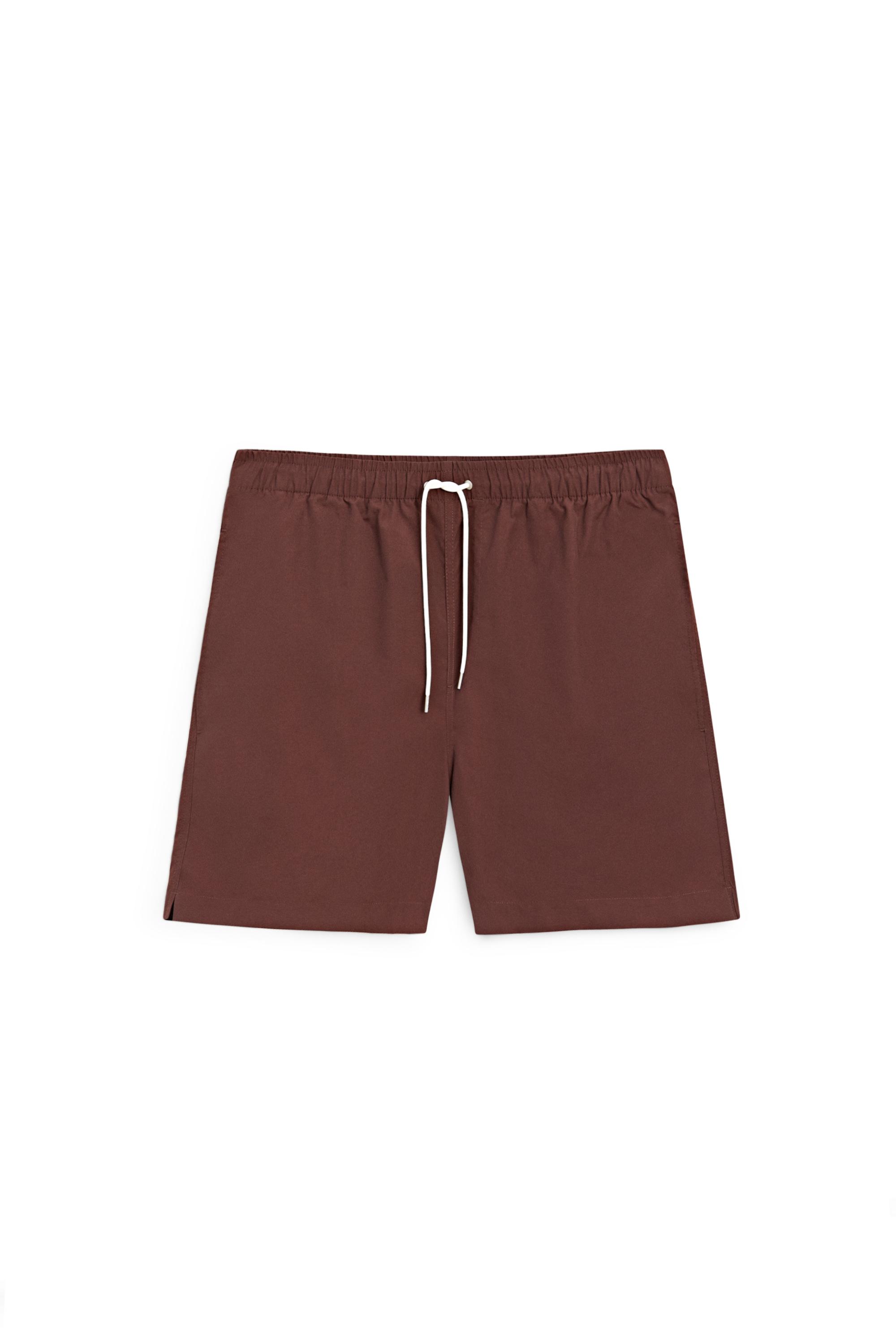 Plain swim trunks — BURGUNDY