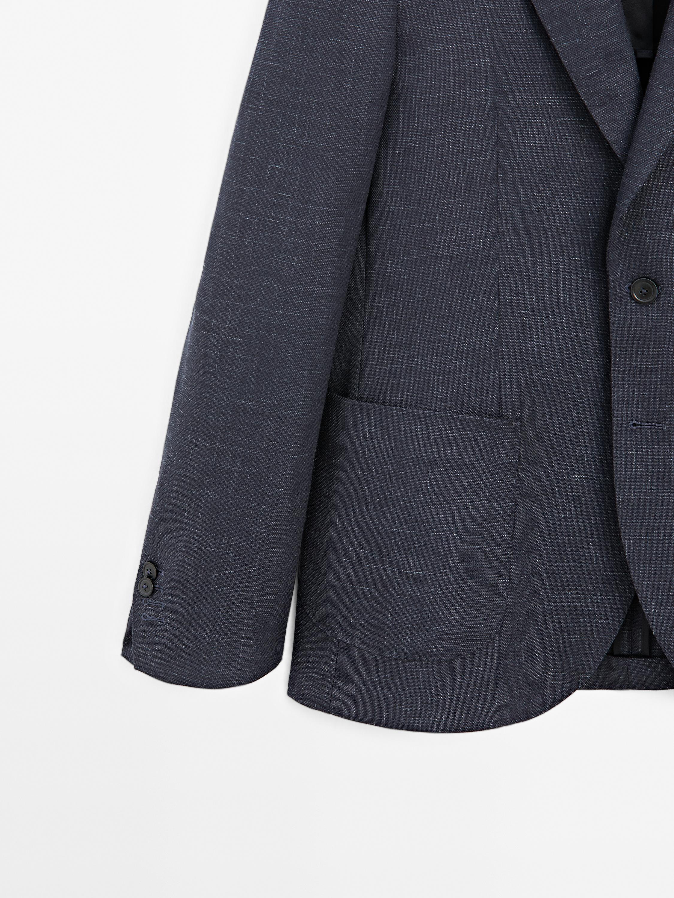Wool blend smart blazer