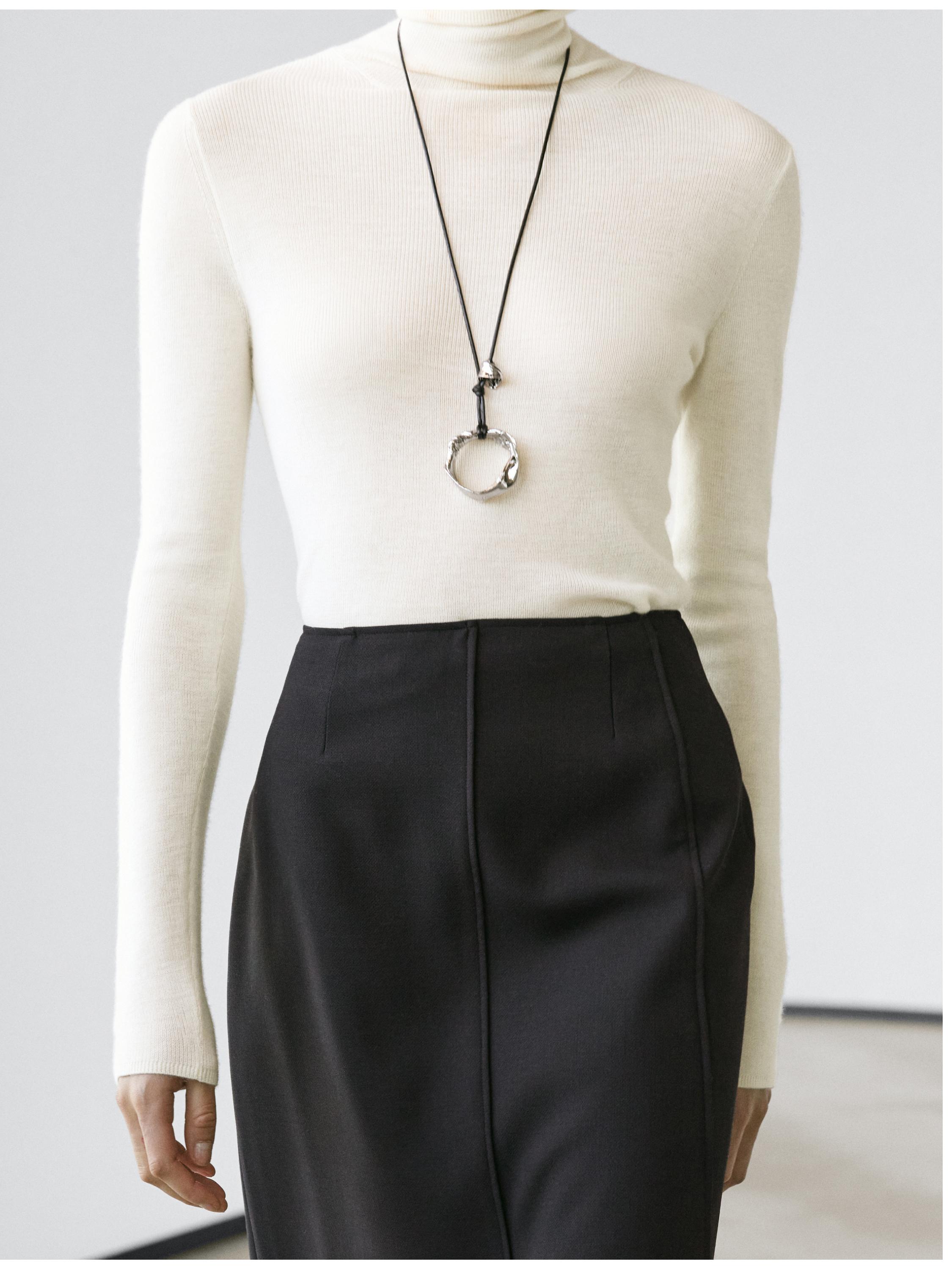 Strickpullover aus 100 % Kaschmir mit Stehkragen – LIMITED