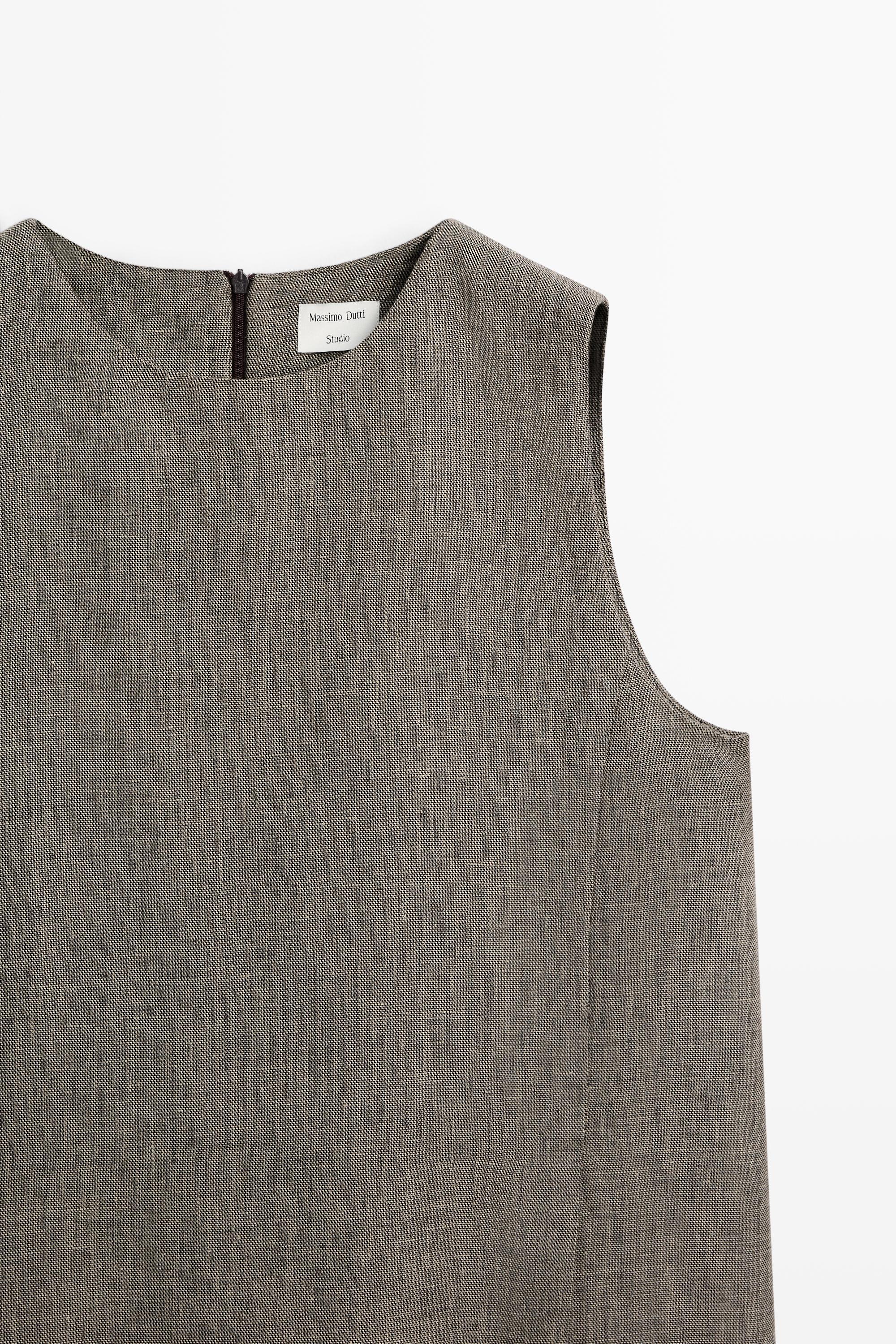 STUDIO textured top with cut-out details — GREENISH