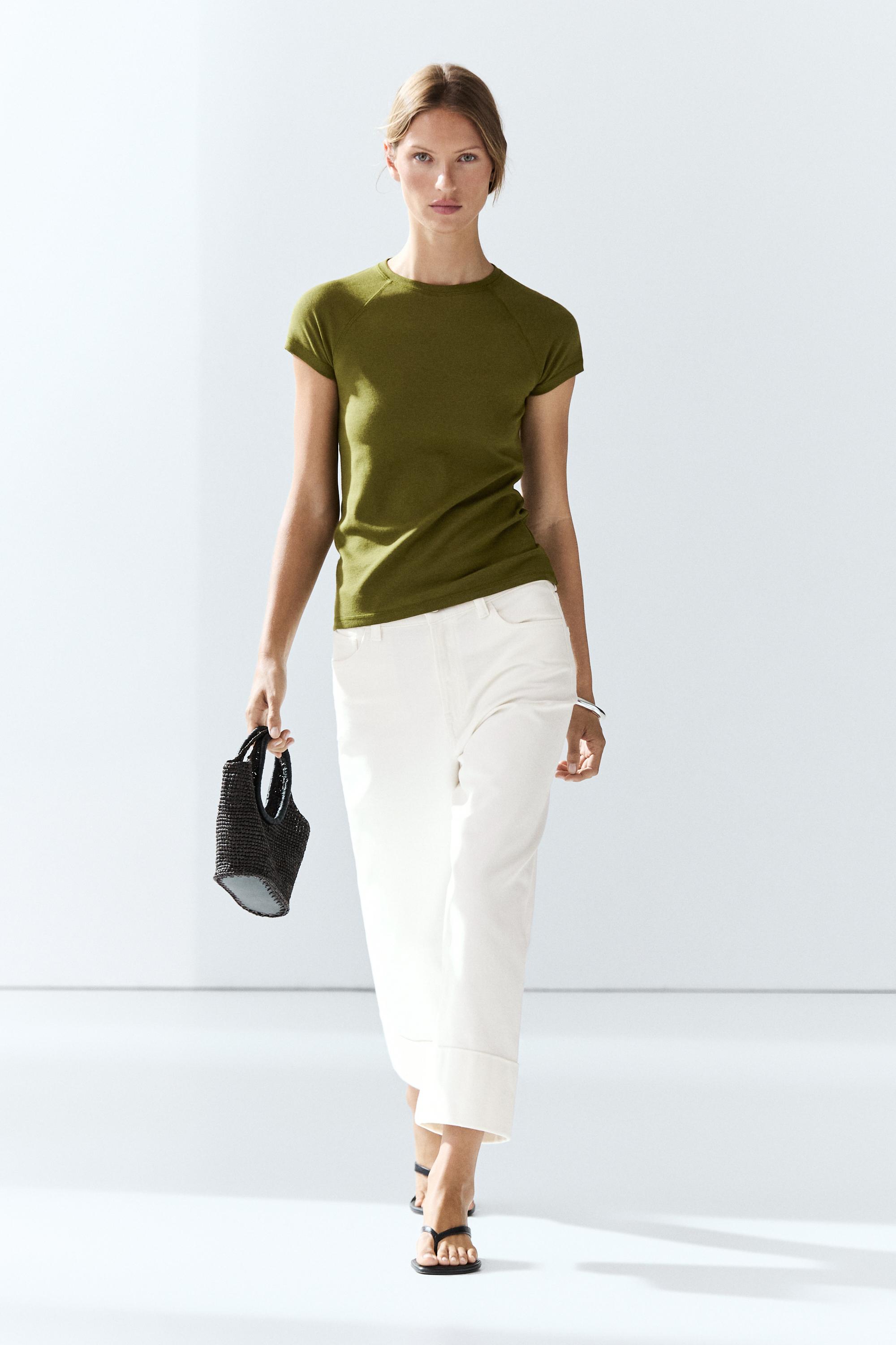 Short Sleeve Raglan T-Shirt — KHAKI