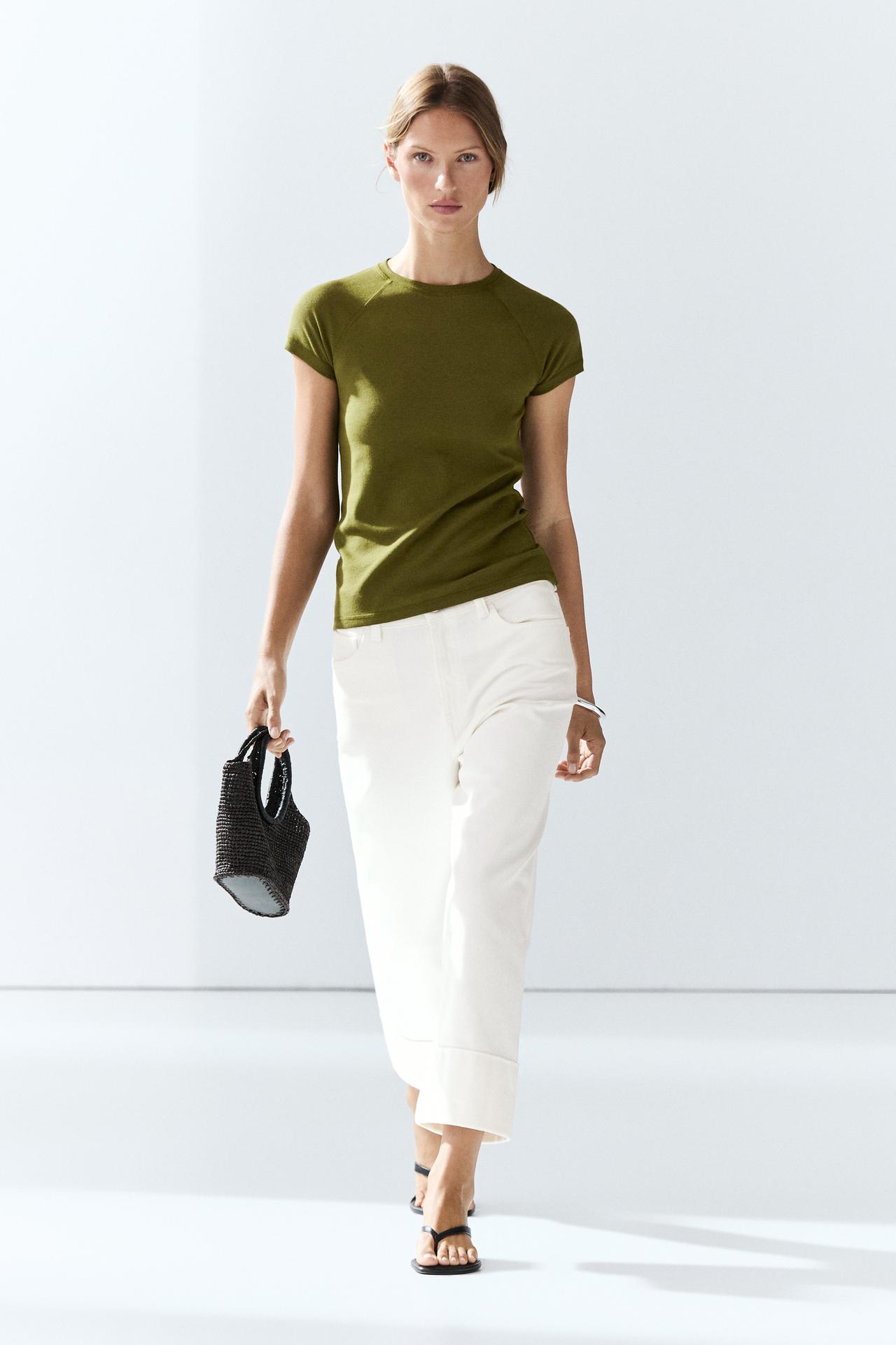 Short Sleeve Raglan T-Shirt — KHAKI