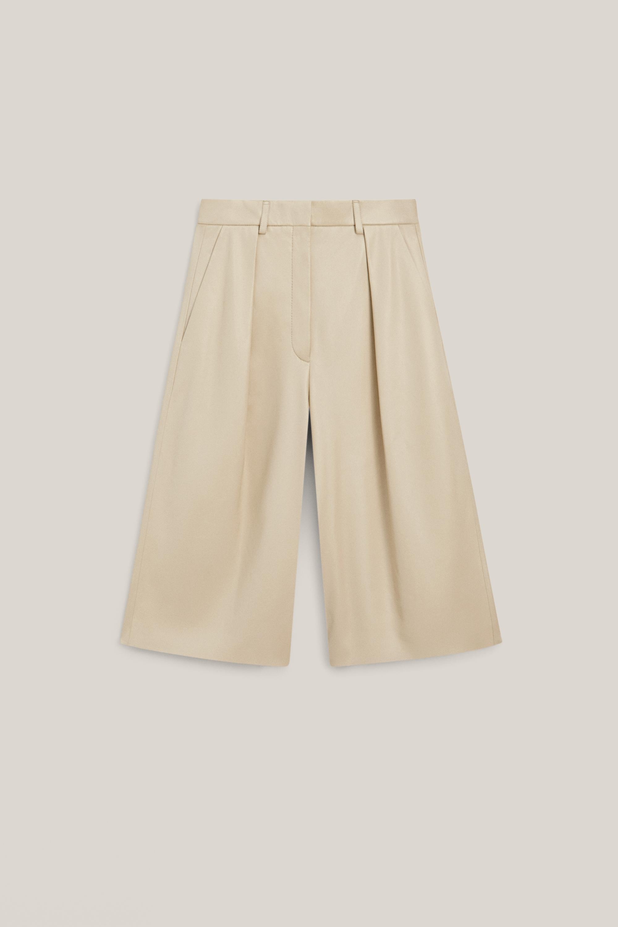Lange bermudashorts i nappalæder – LIMITED EDITION