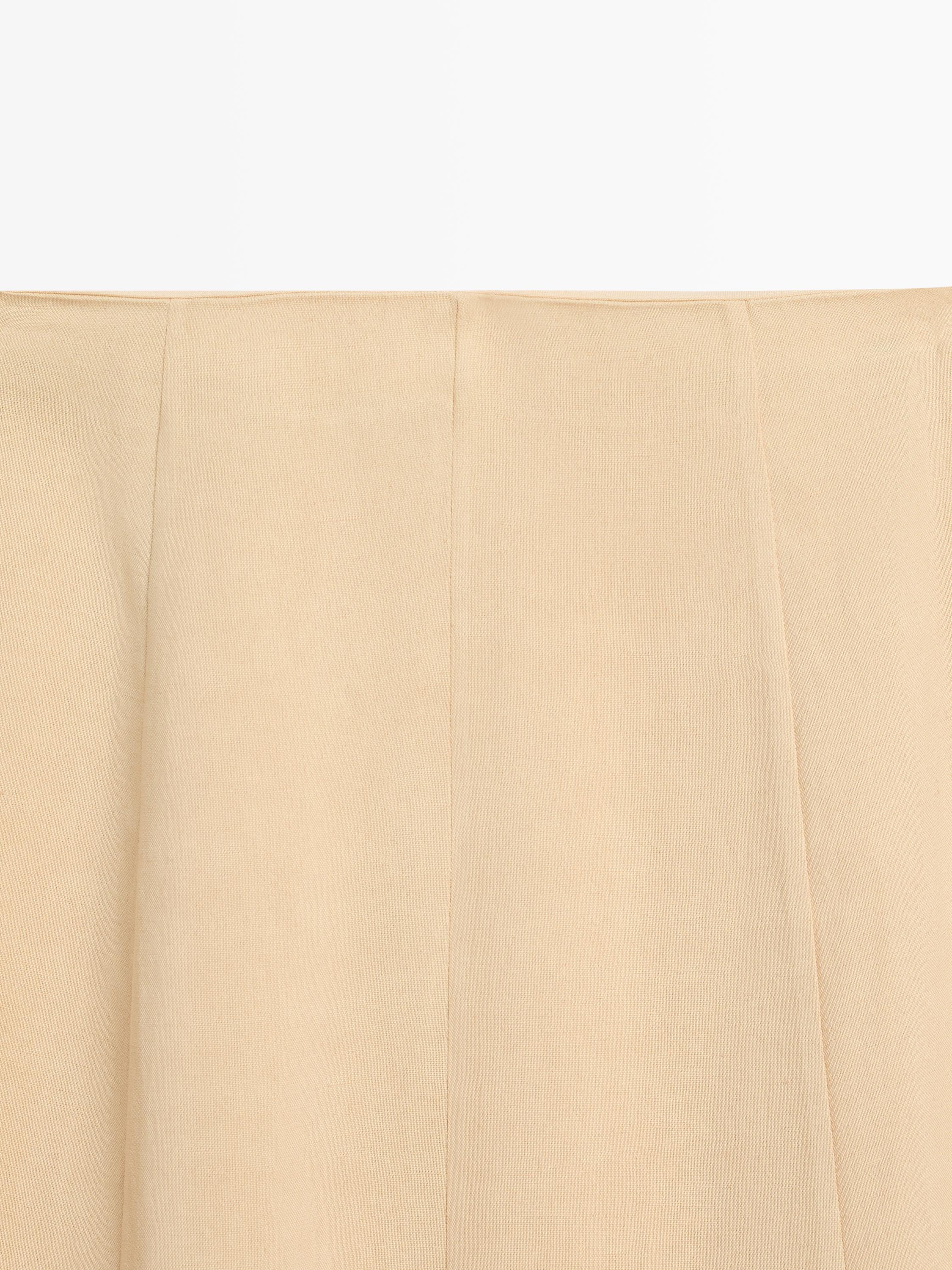 Flowing flared skirt — PALE YELLOW (alternate view)